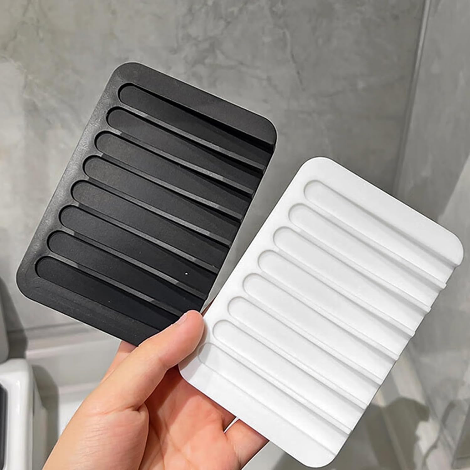 Quick Self-Draining Silicone Soap Holder for Home Kitchen