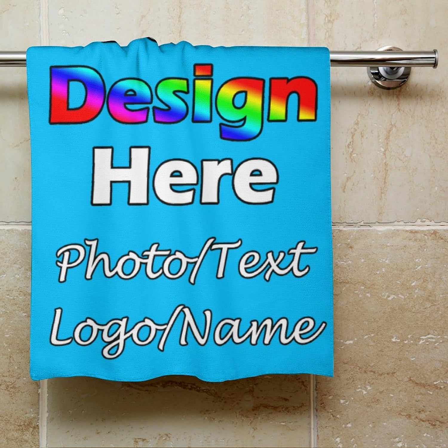 Custom Ultrafine Fiber Face Towel - Personalized Quick Dry Towel with Text and Image