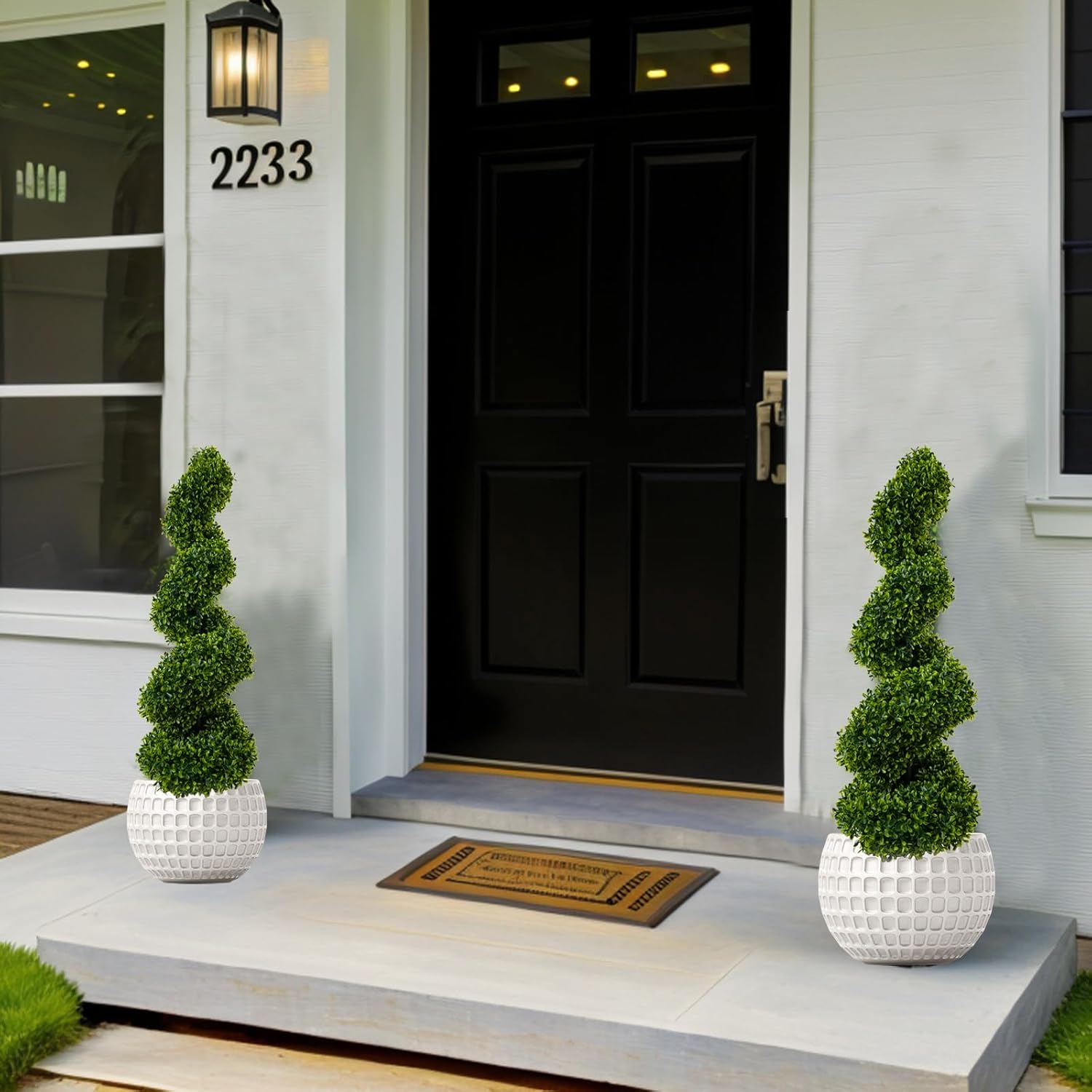 Sauqzoh 3ft Artificial Boxwood Topiary Tree