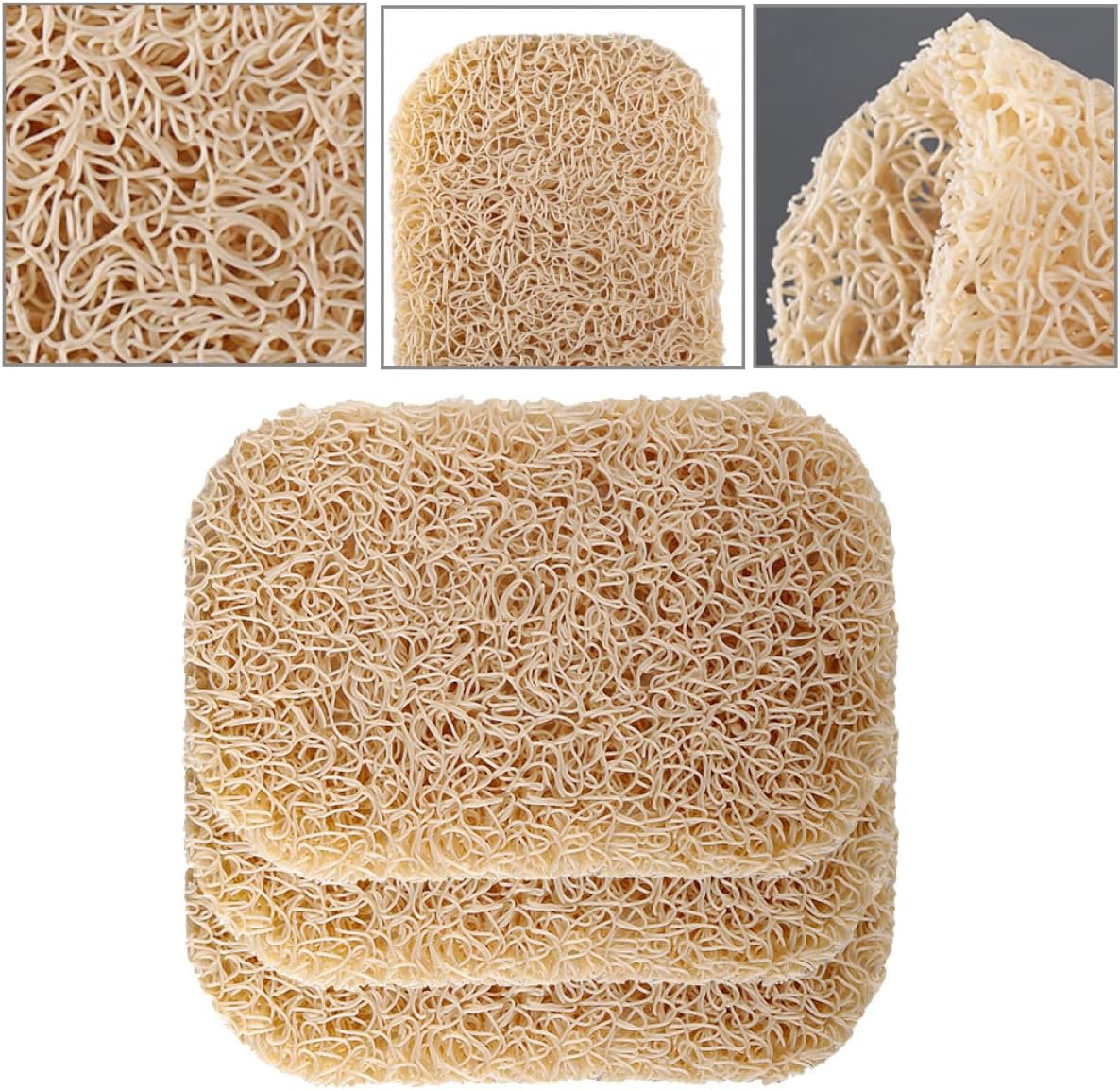 LIFKOME 3pcs Soap Dishes Set Non-Slip PVC Tray