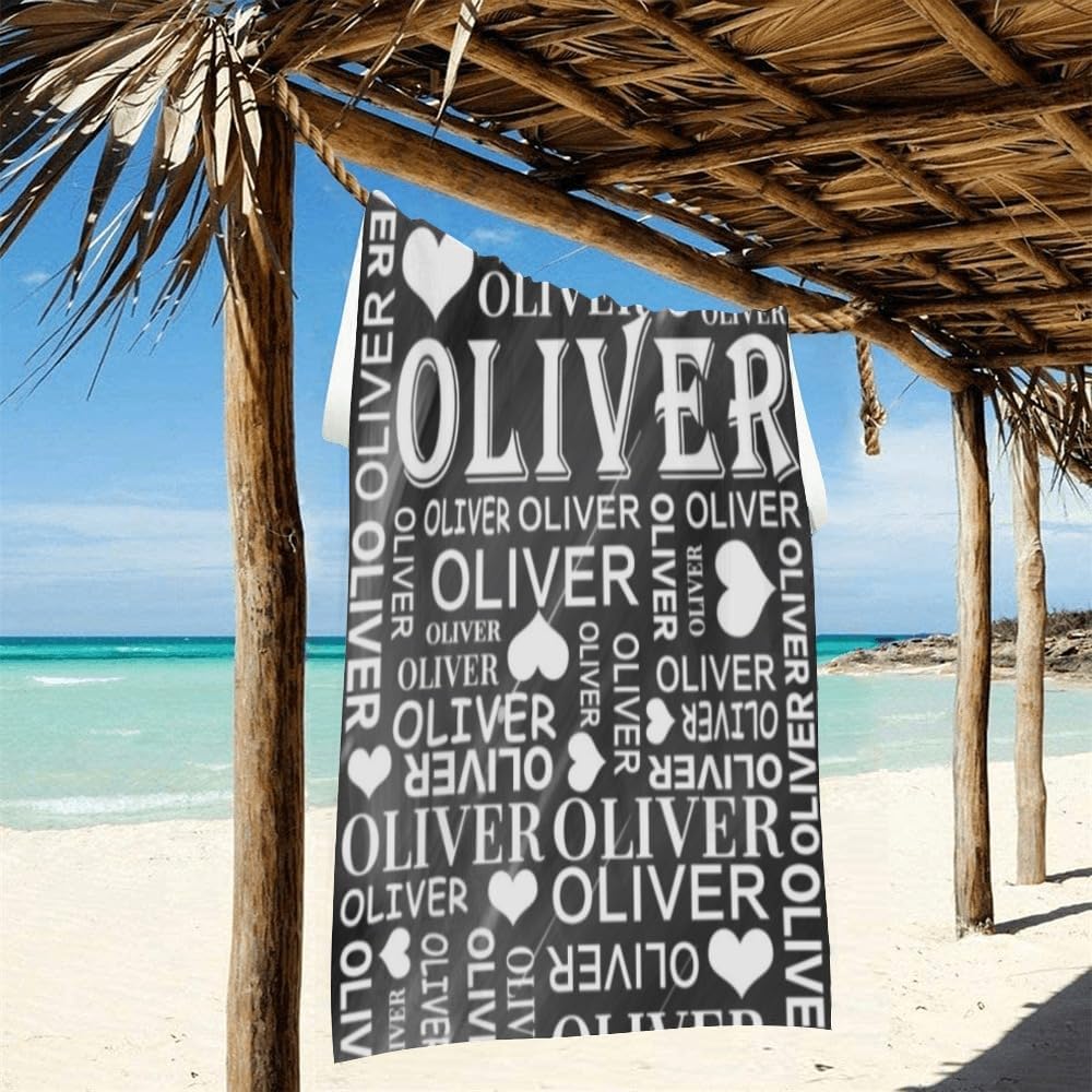 Custom Name Beach Towel - Personalized for Kids and Adults