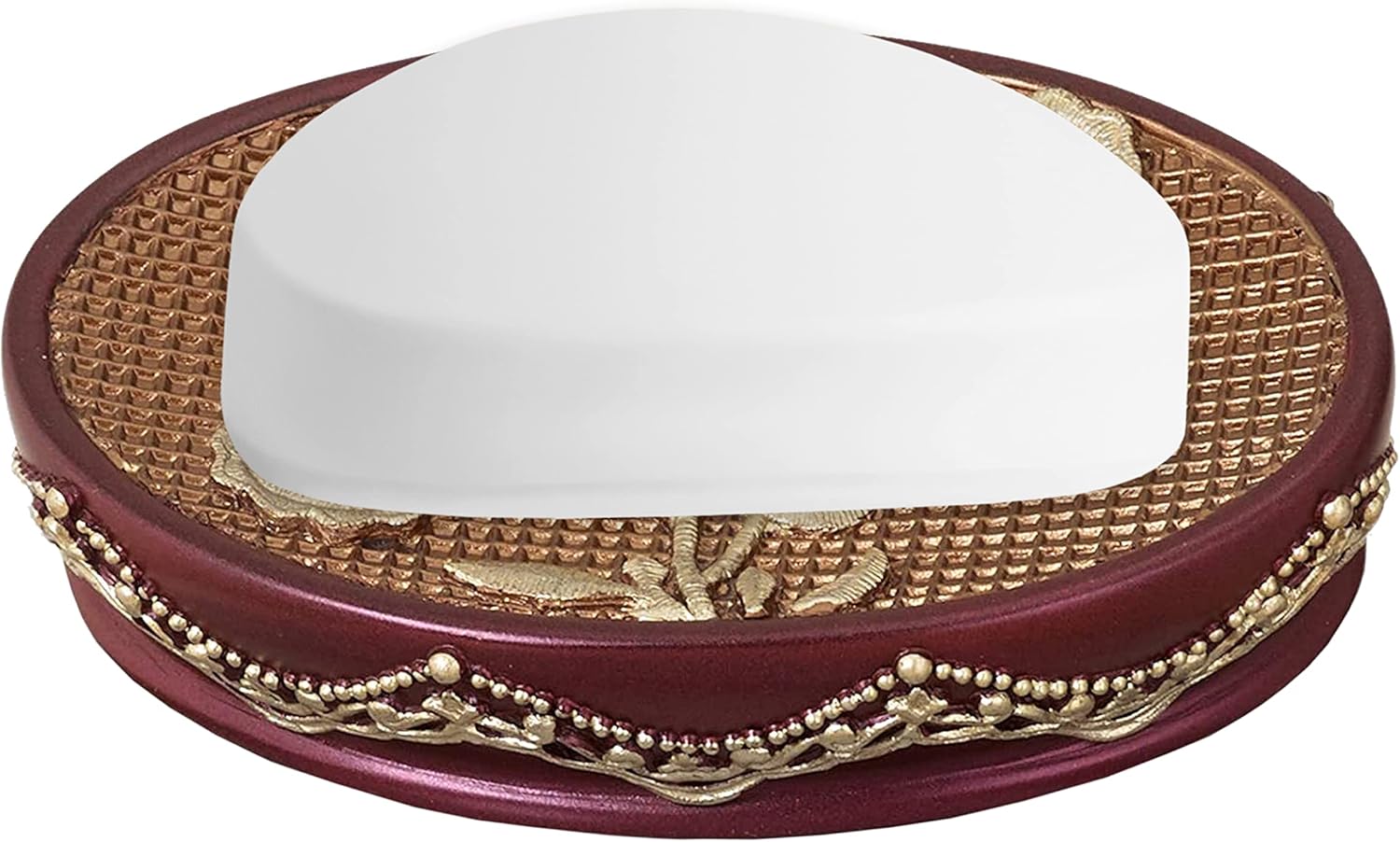 Popular Bath Ombre Rose Soap Dish Burgundy