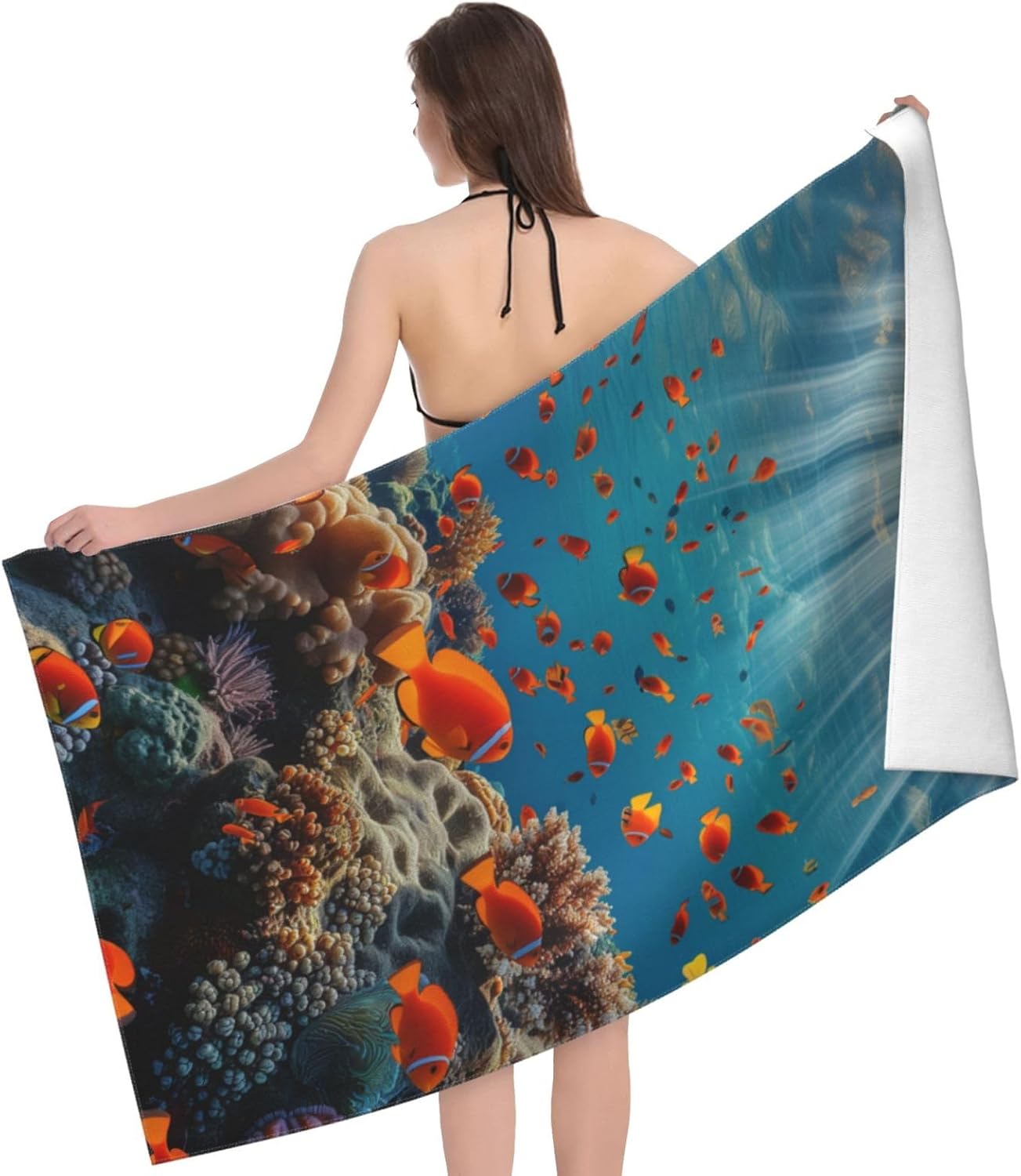 VANZEV Ocean Fish Beach Towel - 52x32 Microfiber Quick Dry