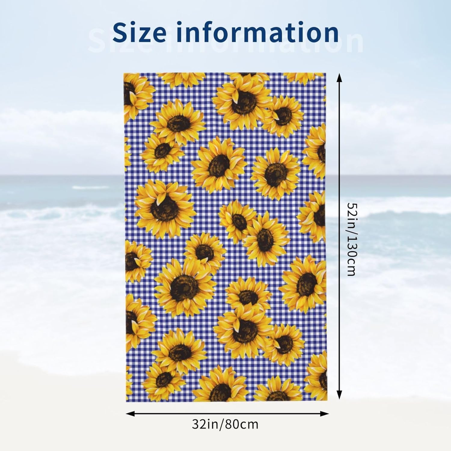 Ti Caldi Vintage Checked Sunflower Beach Towel