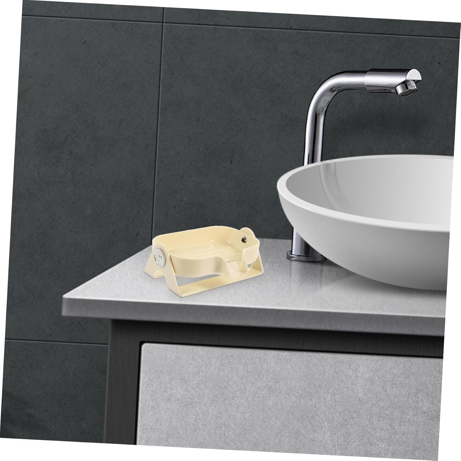 BUGUUYO Self-Draining Soap Dish Holder for Bathroom and Kitchen