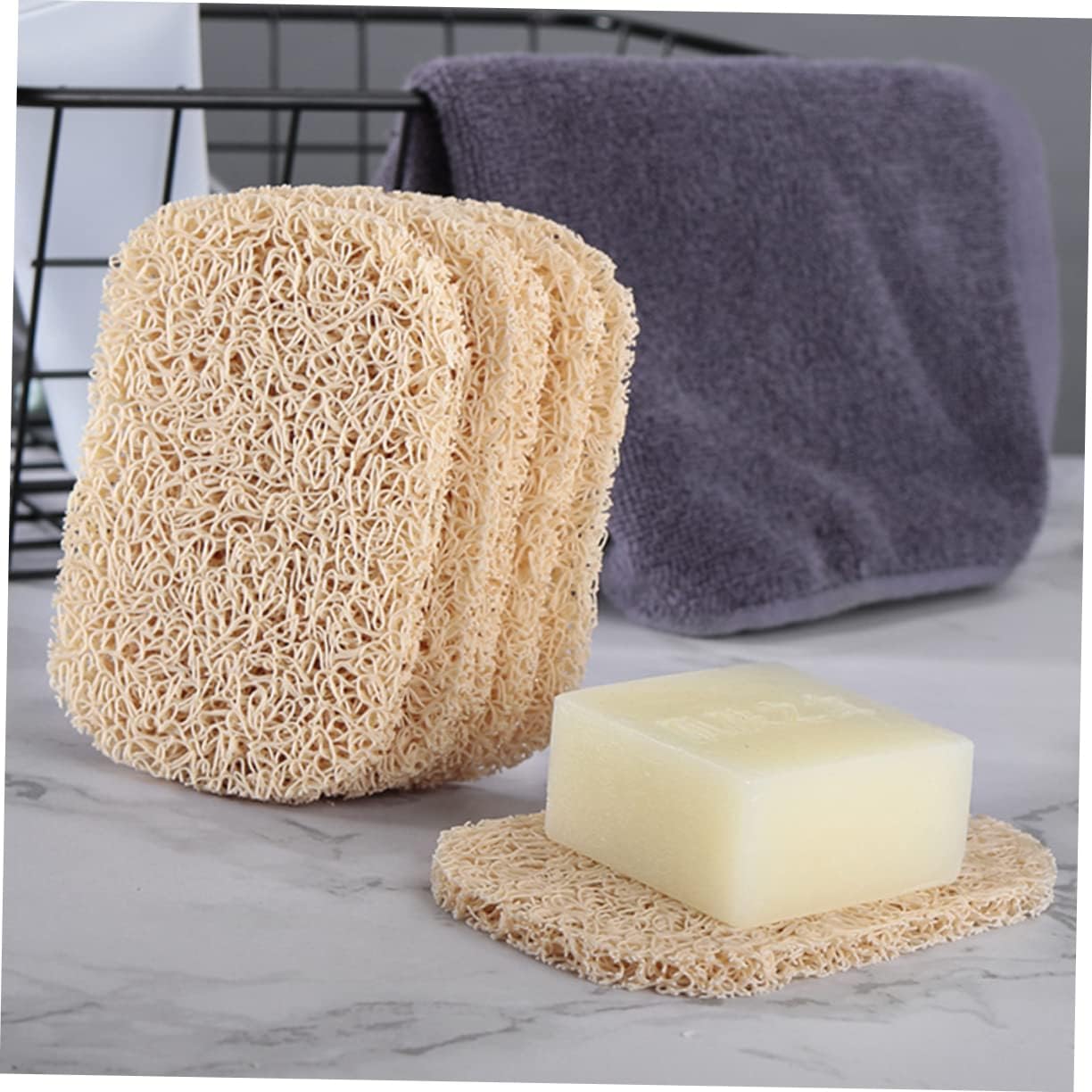 COOLHIYA 1Set Non-PVC Soap Dishes Tray Holder for Bathroom
