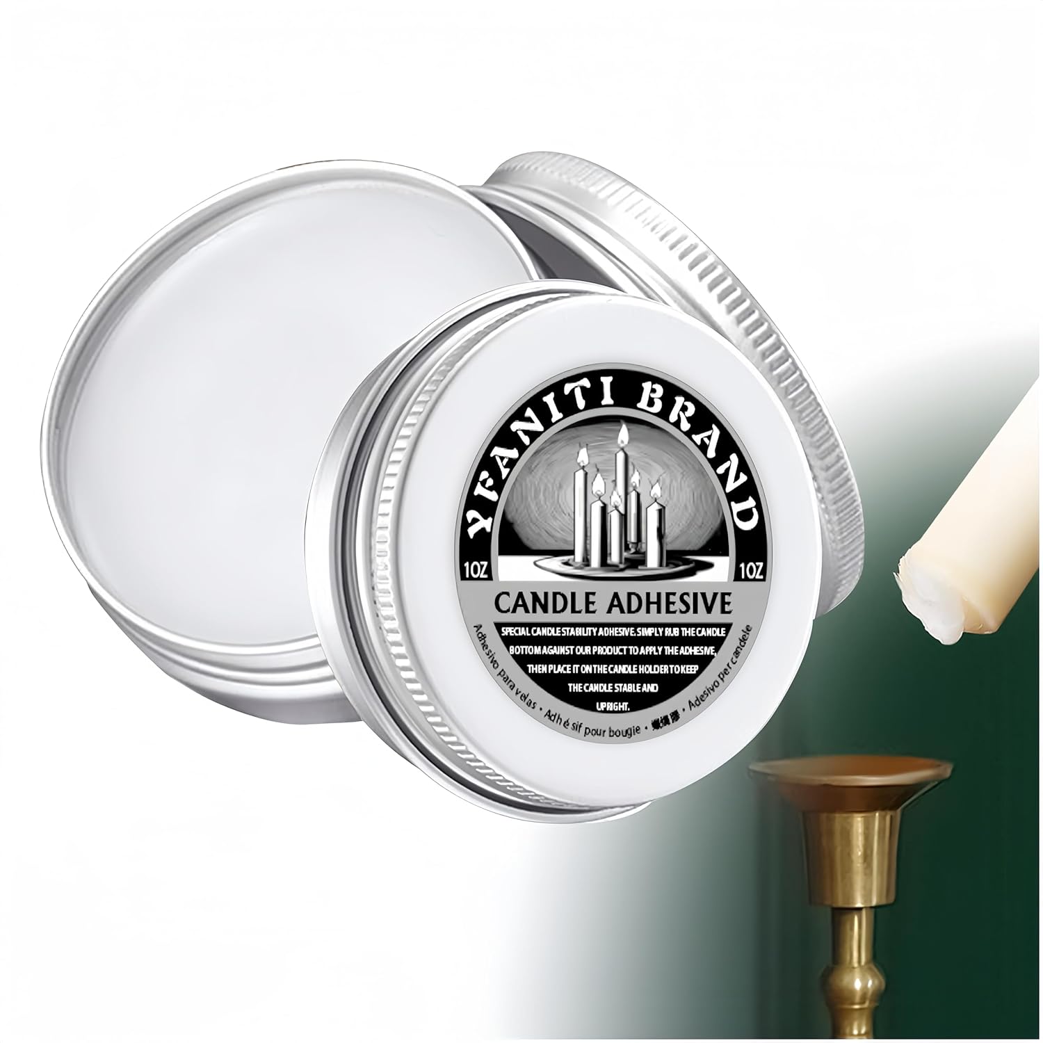 YFANITI Taper Candle Adhesive 1oz for Secure Hold