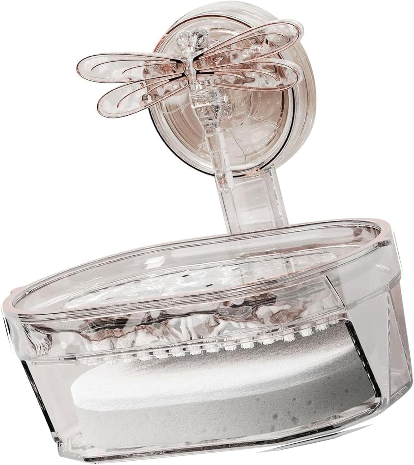 Dragonfly Suction Cup Soap Dish Holder for Shower and Sink