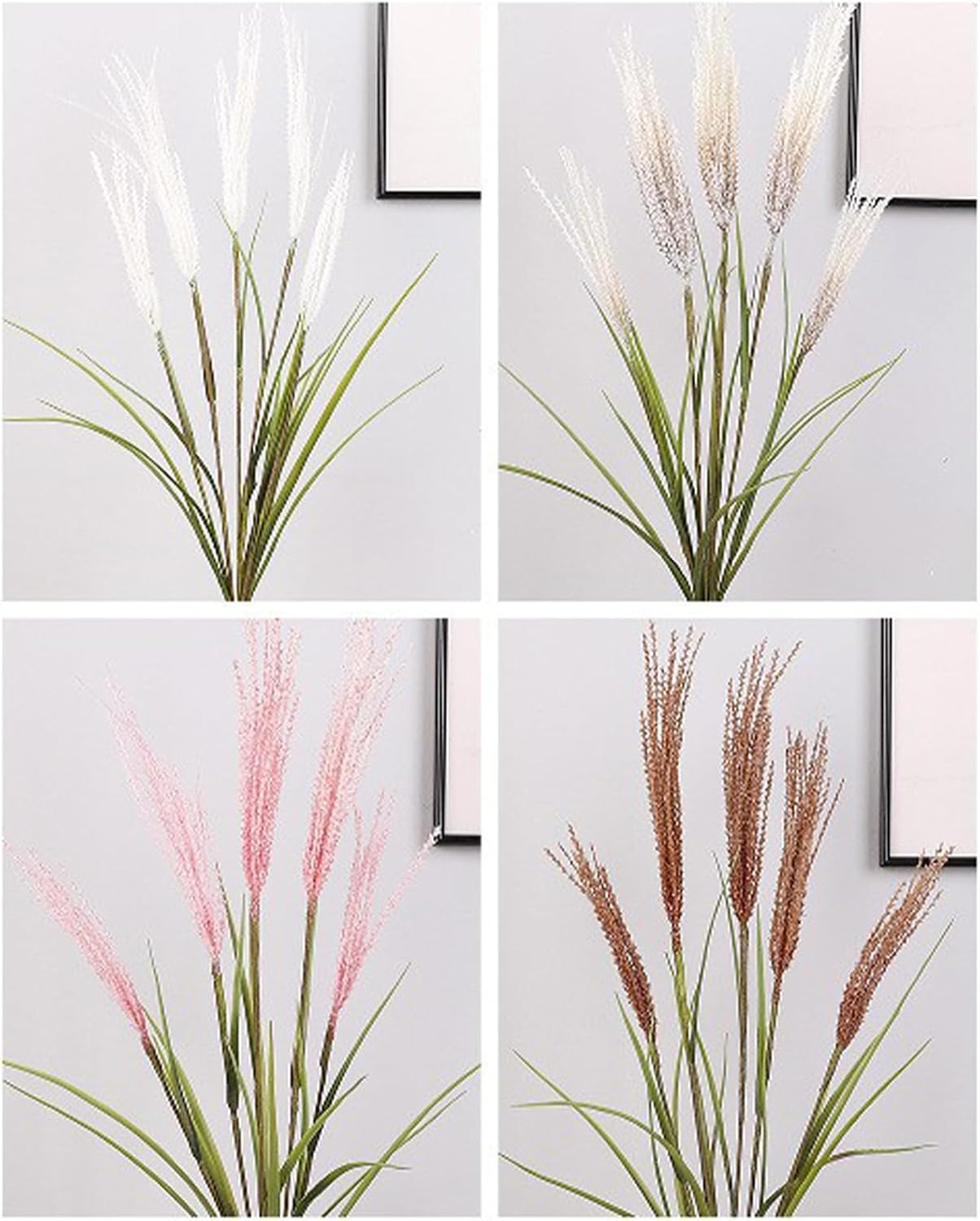 ZHDOKA 2PCS Artificial Reed Plants for Boho Wedding Decor