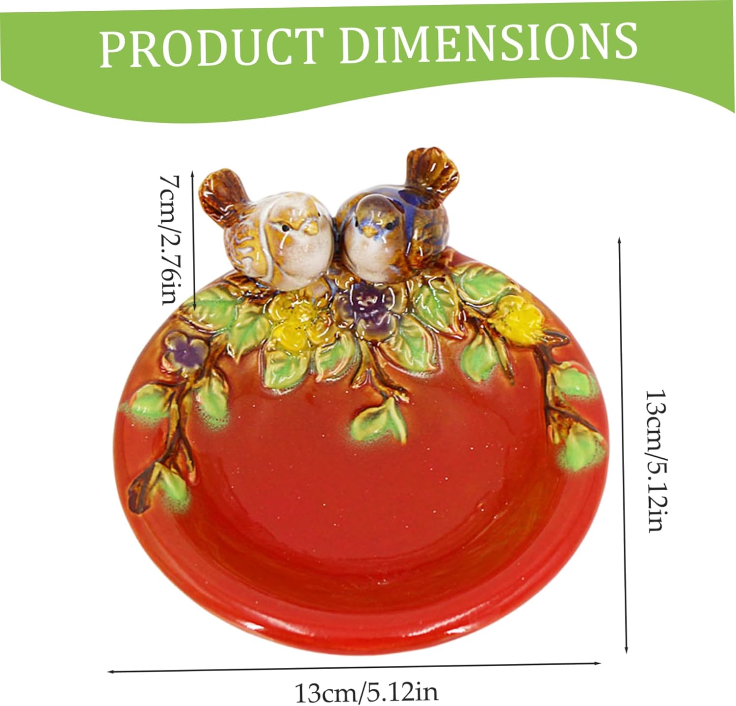 VCBUJICE Bird Soap Dish 5x5x3 Inch Ceramic