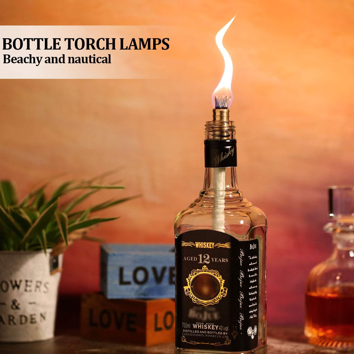 Nuanchu 24-Piece Wine Bottle Torch Wicks Kit 1