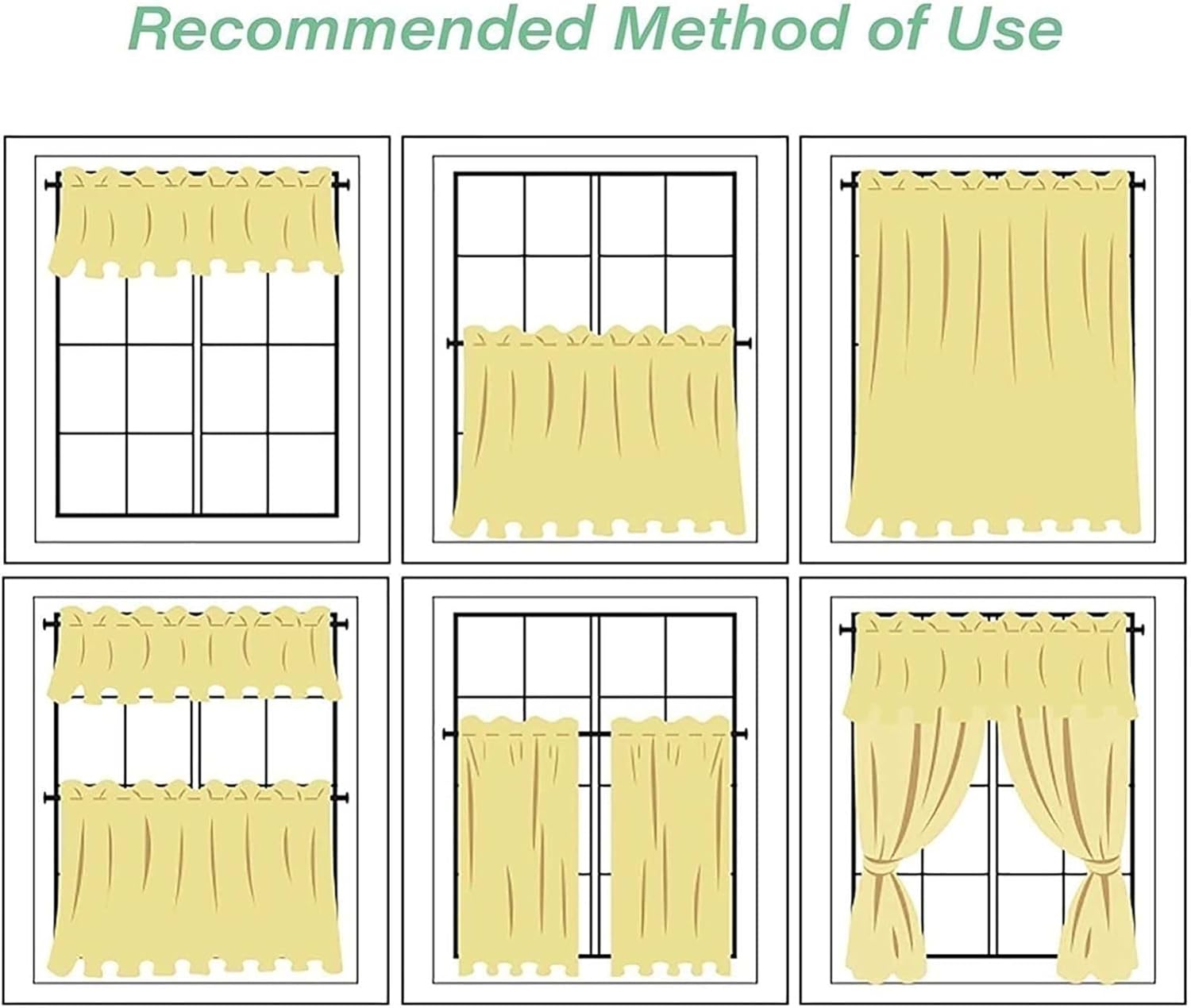 Blue Voile Curtains Tiers Set for Kitchen Windows
