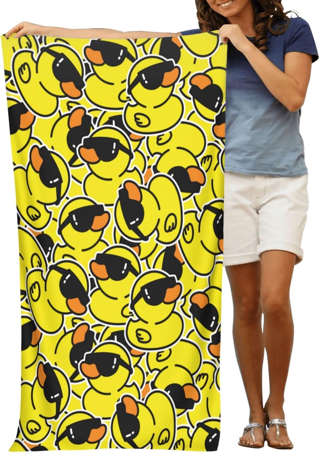 VOOHDDY Cool Duck Beach Towel - Soft Microfiber