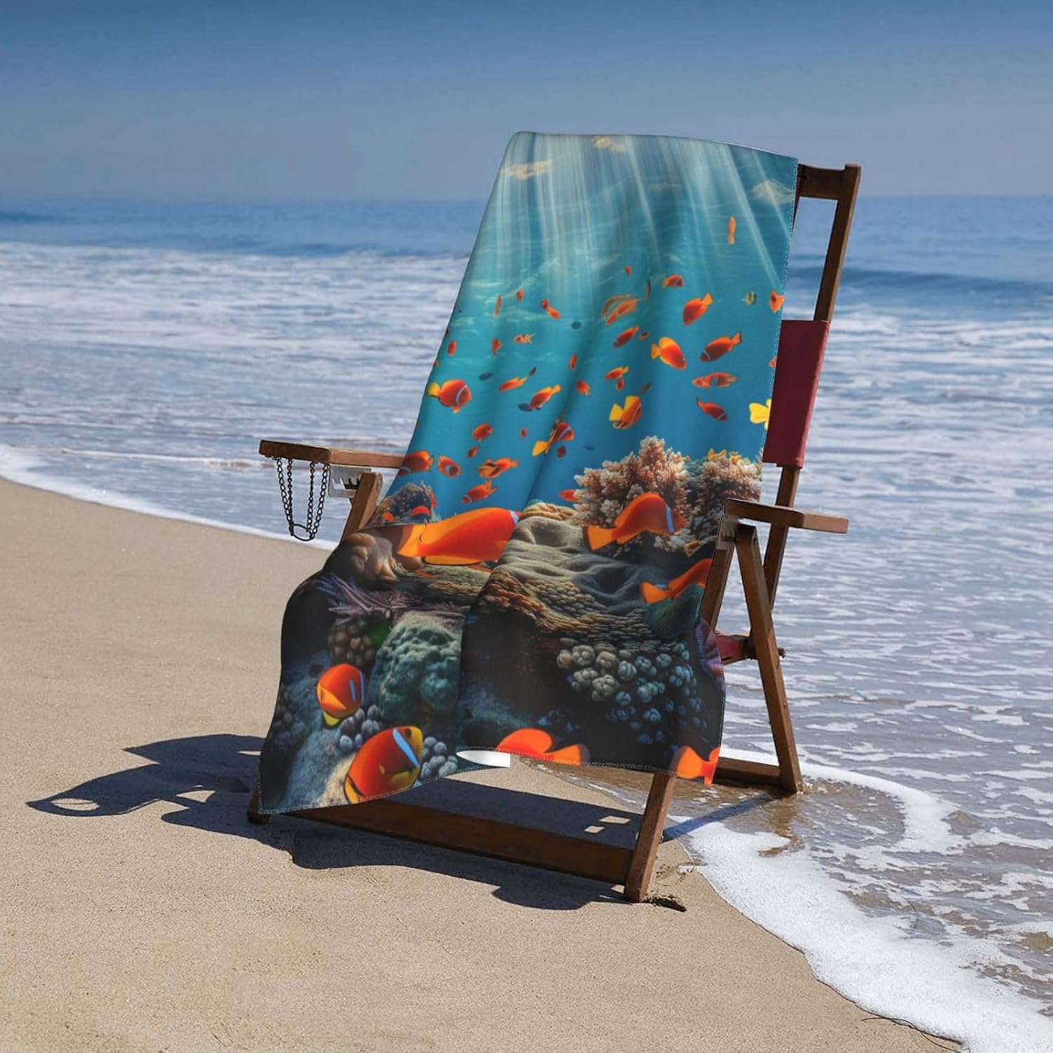VANZEV Ocean Fish Beach Towel - 52x32 Microfiber Quick Dry