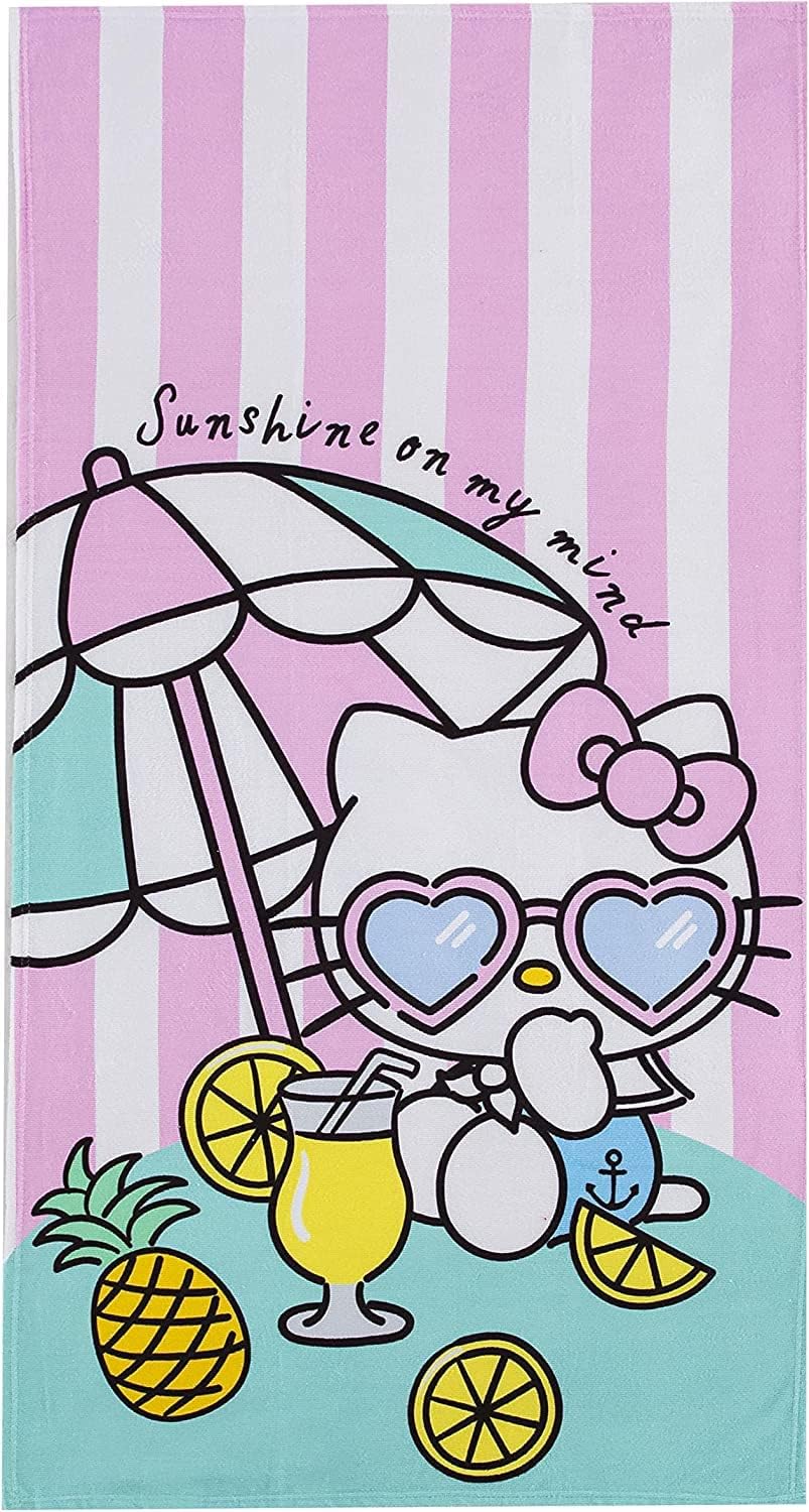 Northwest Hello Kitty Pink Beach Towel 27x54 Inches
