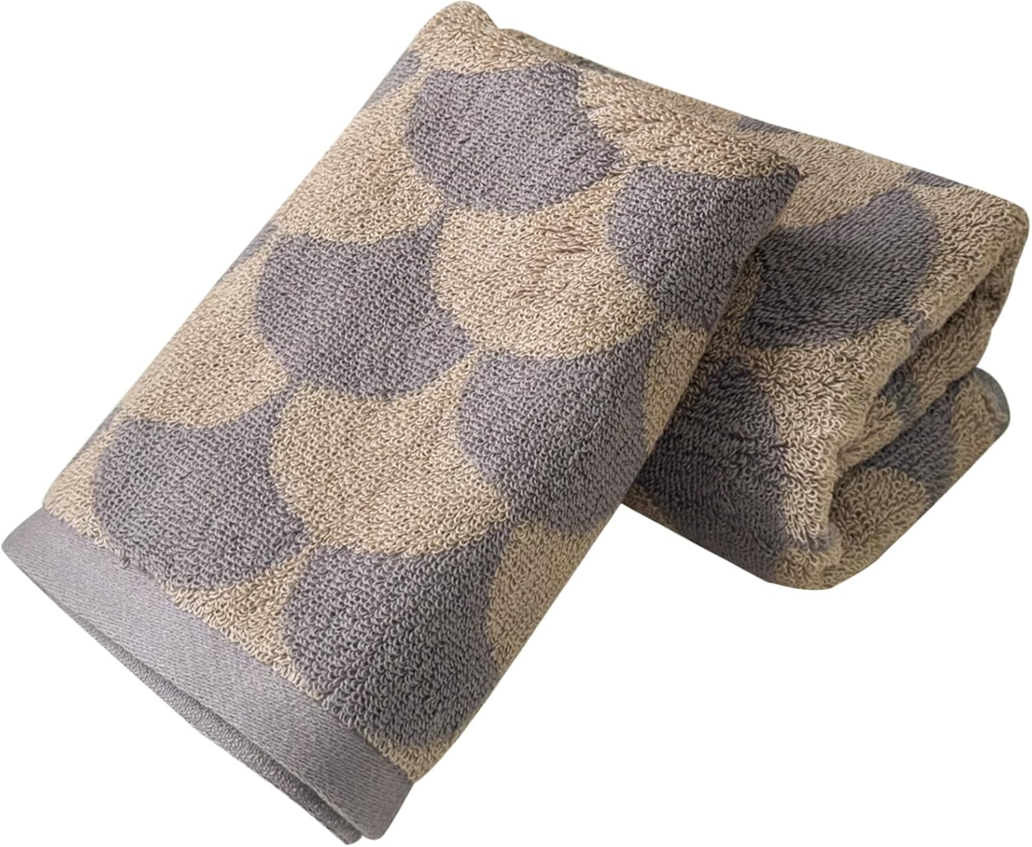 USTIDE Brown Leaf Towels Set 2pcs 134x29inch