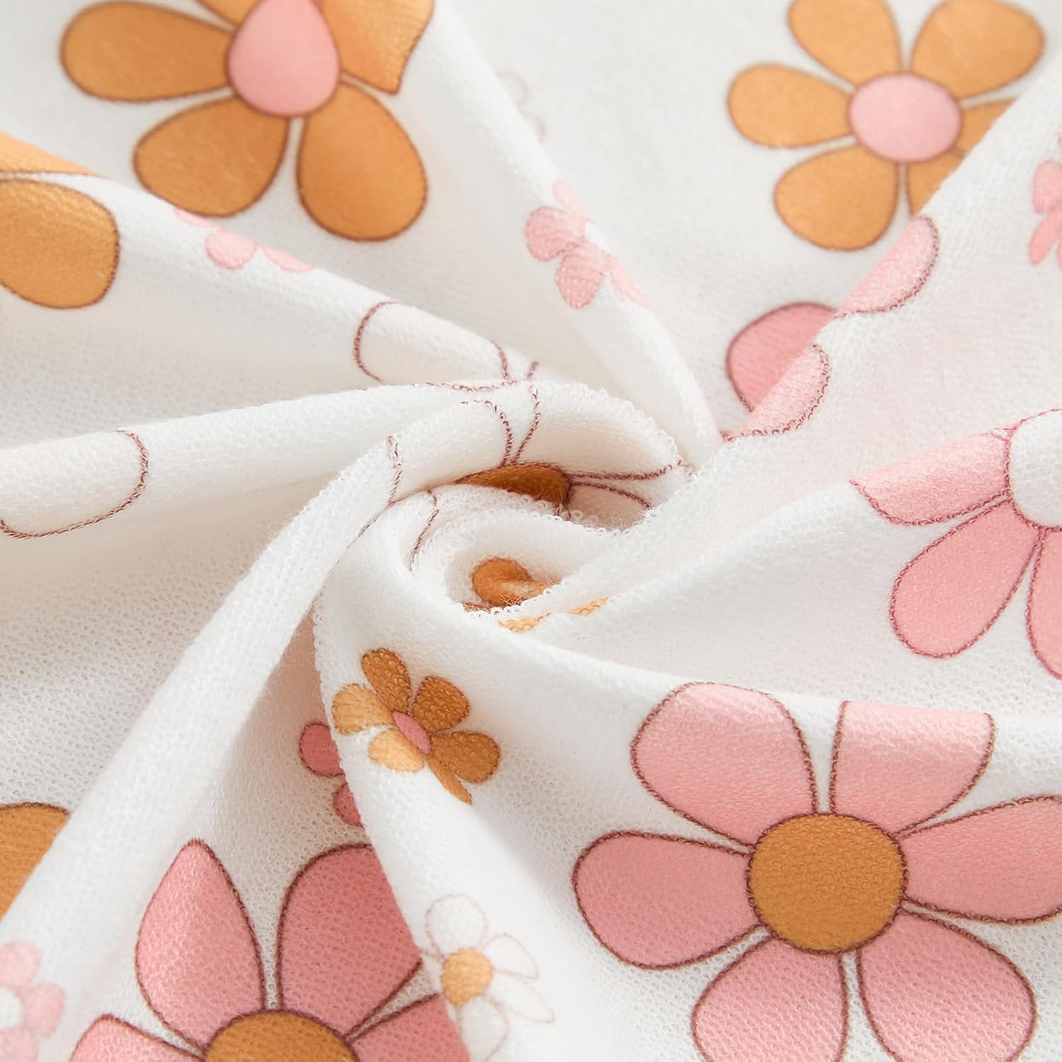 SAYOO Toddler Hooded Towel Floral Wrap for Girls 18-24M