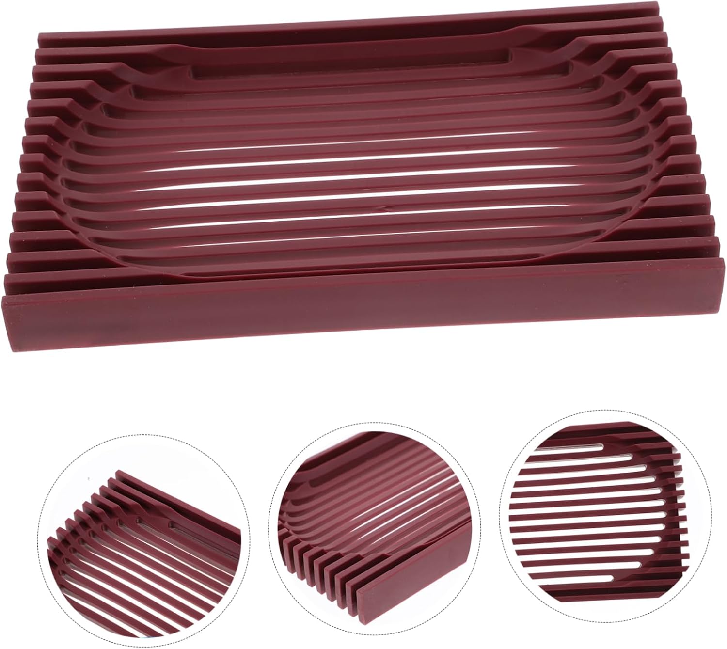 PRETYZOOM Clear Acrylic Soap Dish with Drainage for Bathroom