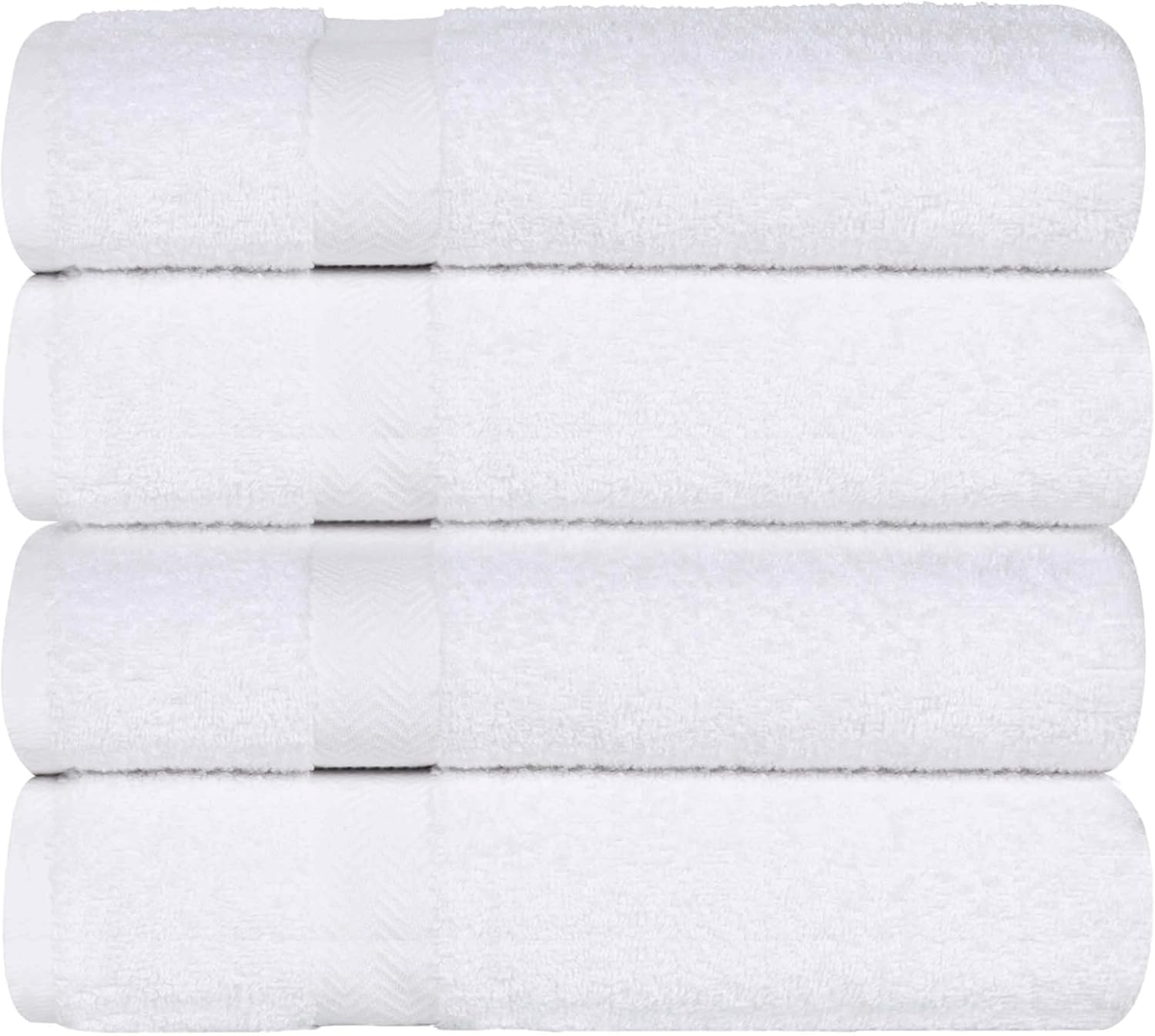 Superior 4-Piece Cotton Bath Towel Set White