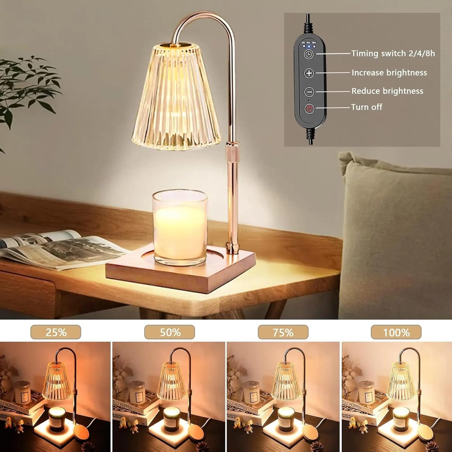 La Sorella Candle Warmer Lamp with Timer and Dimmer