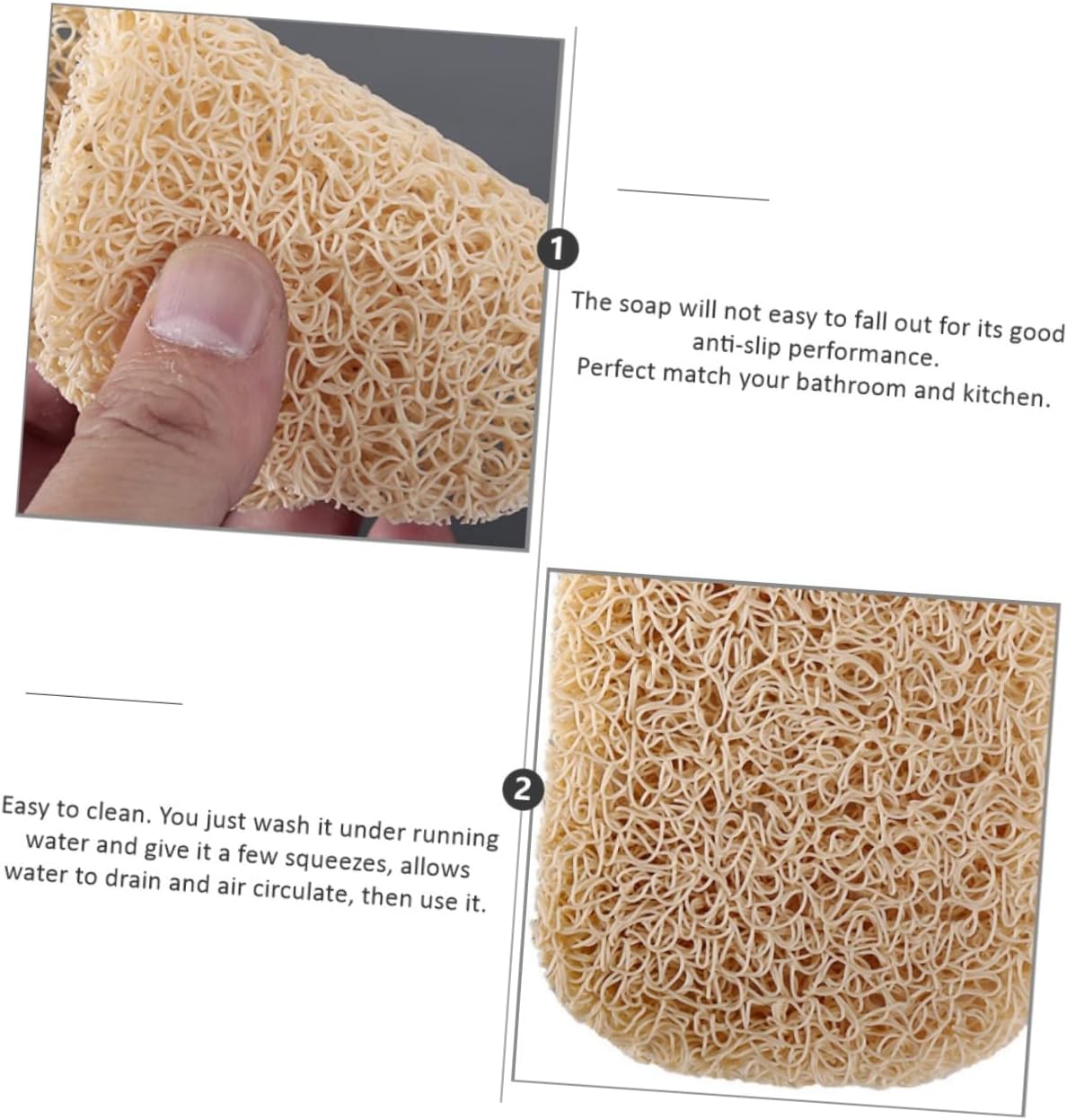 COOLHIYA 1Set Non-PVC Soap Dishes Tray Holder for Bathroom