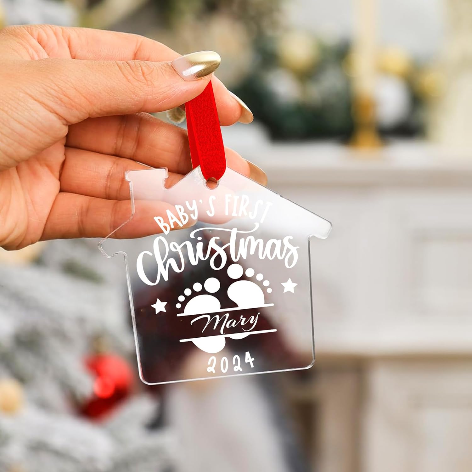 Personalized Babys First Christmas Ornament 2024