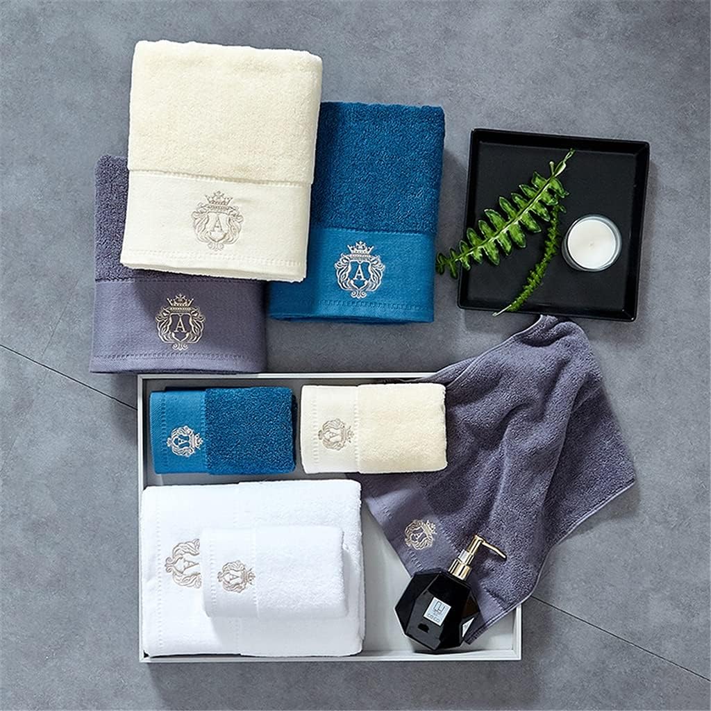 DLUXCA 100 Cotton Bath Towel - Soft Absorbent Family Set