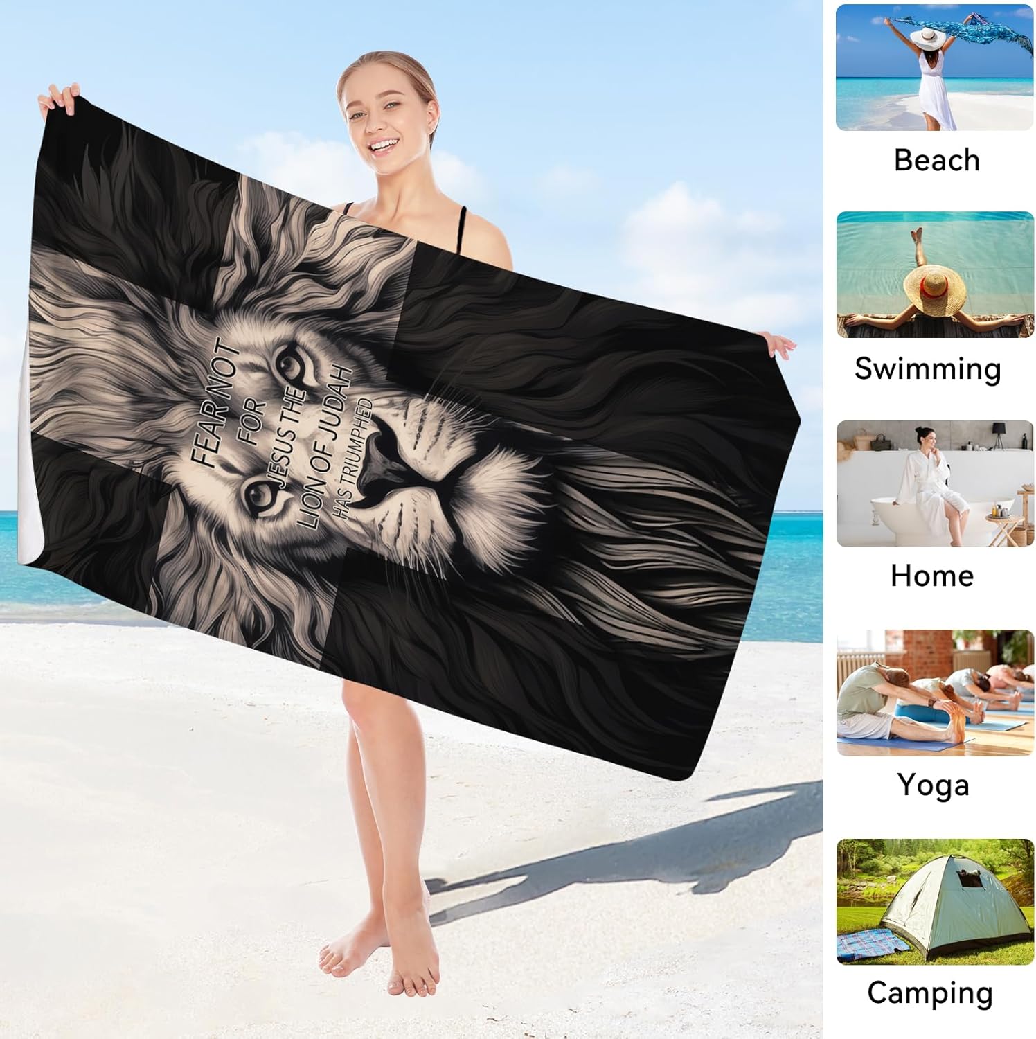 ONE TO PROMISE Microfiber Lion Towel - 315 x 51