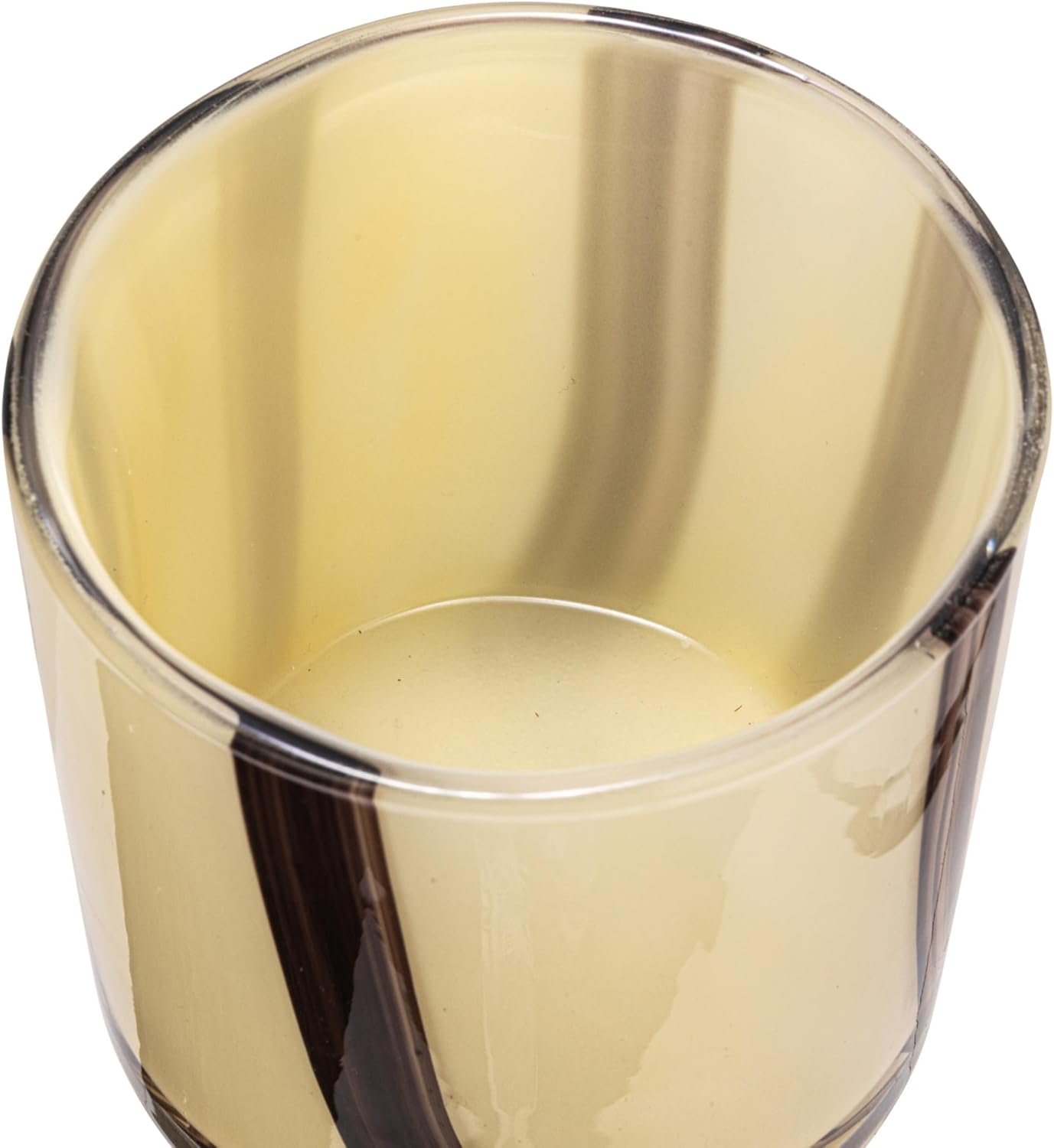 Bloomingville Purple Striped Glass Candle Holder