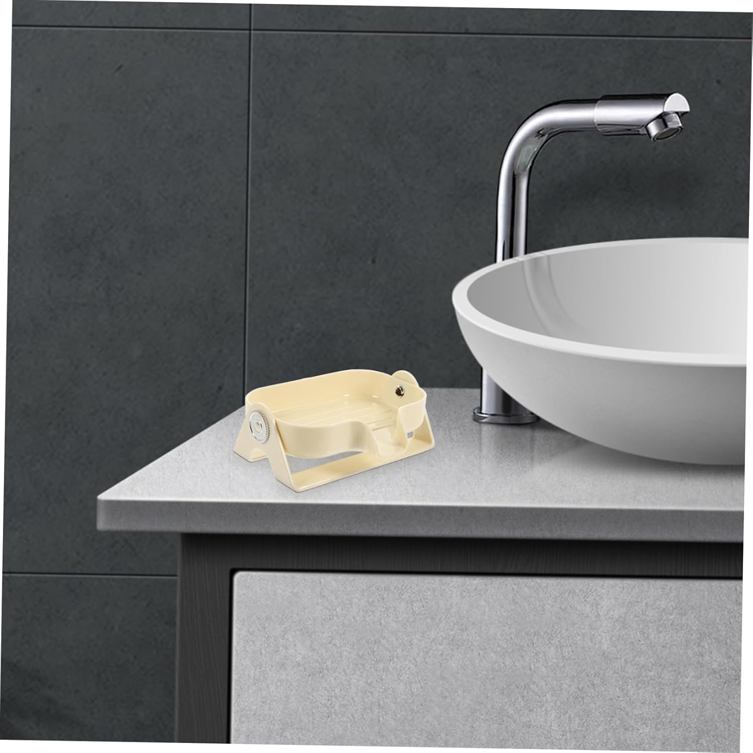 Bebemoko Self-Draining Soap Dish for Bathroom Kitchen Laundry