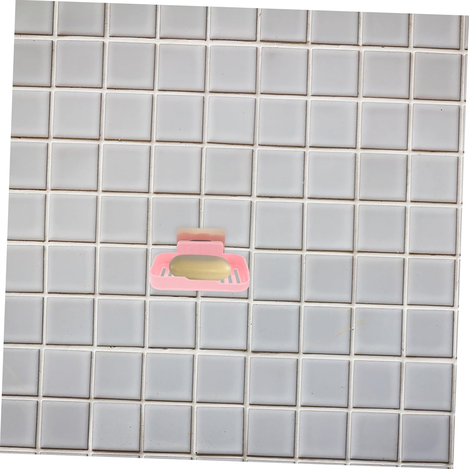 2pcs Wall-Mounted Shower Soap Dish with Strong Adhesive