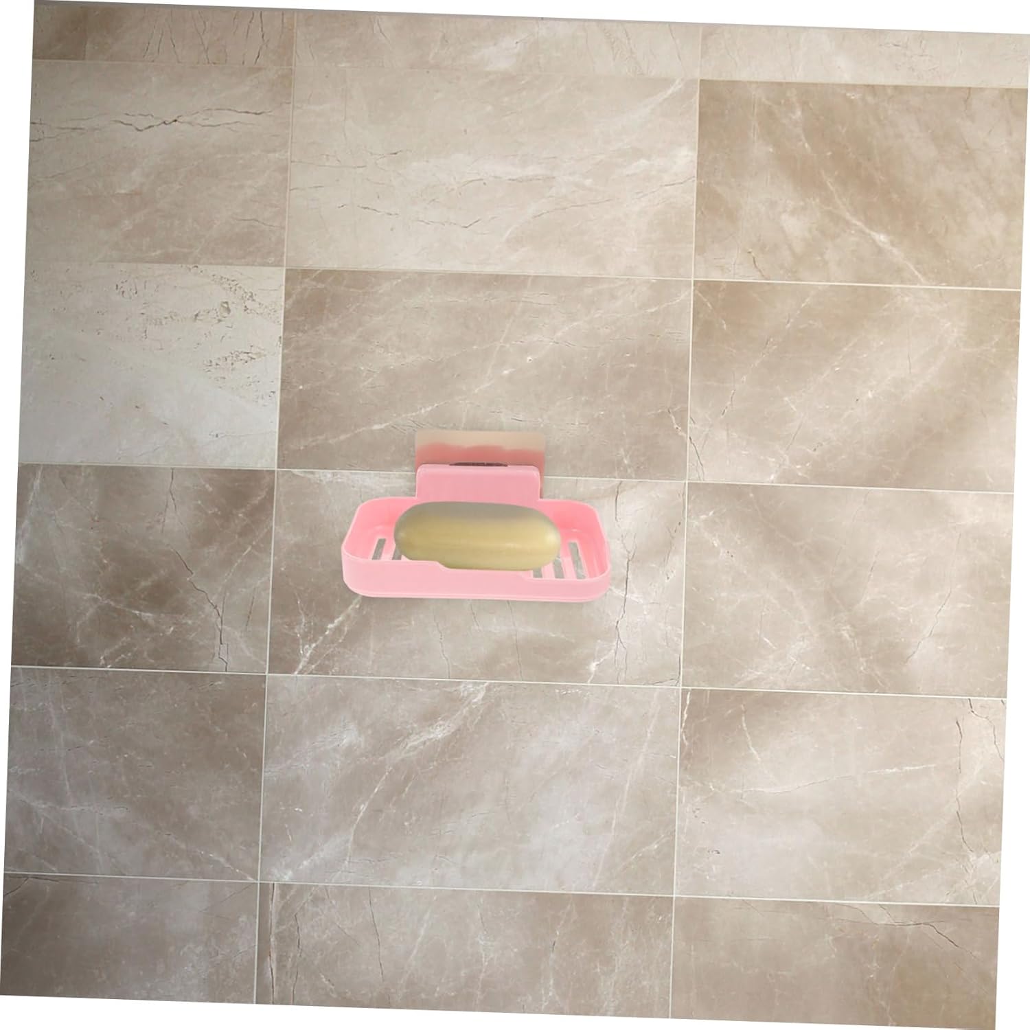 2pcs Wall-Mounted Shower Soap Dish with Strong Adhesive