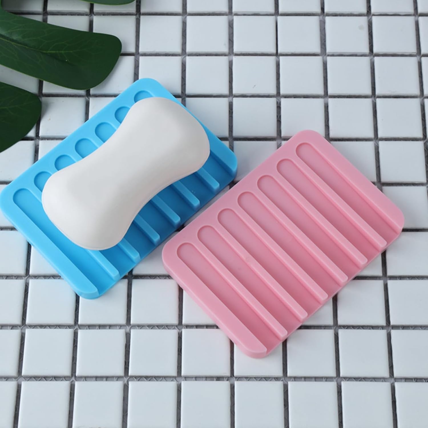 Quick Self-Draining Silicone Soap Holder for Home Kitchen