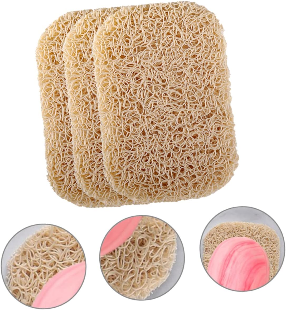 Anneome 1Set Non-PVC Soap Holder Compact Bathroom Travel Beige Dishes Easy Clean