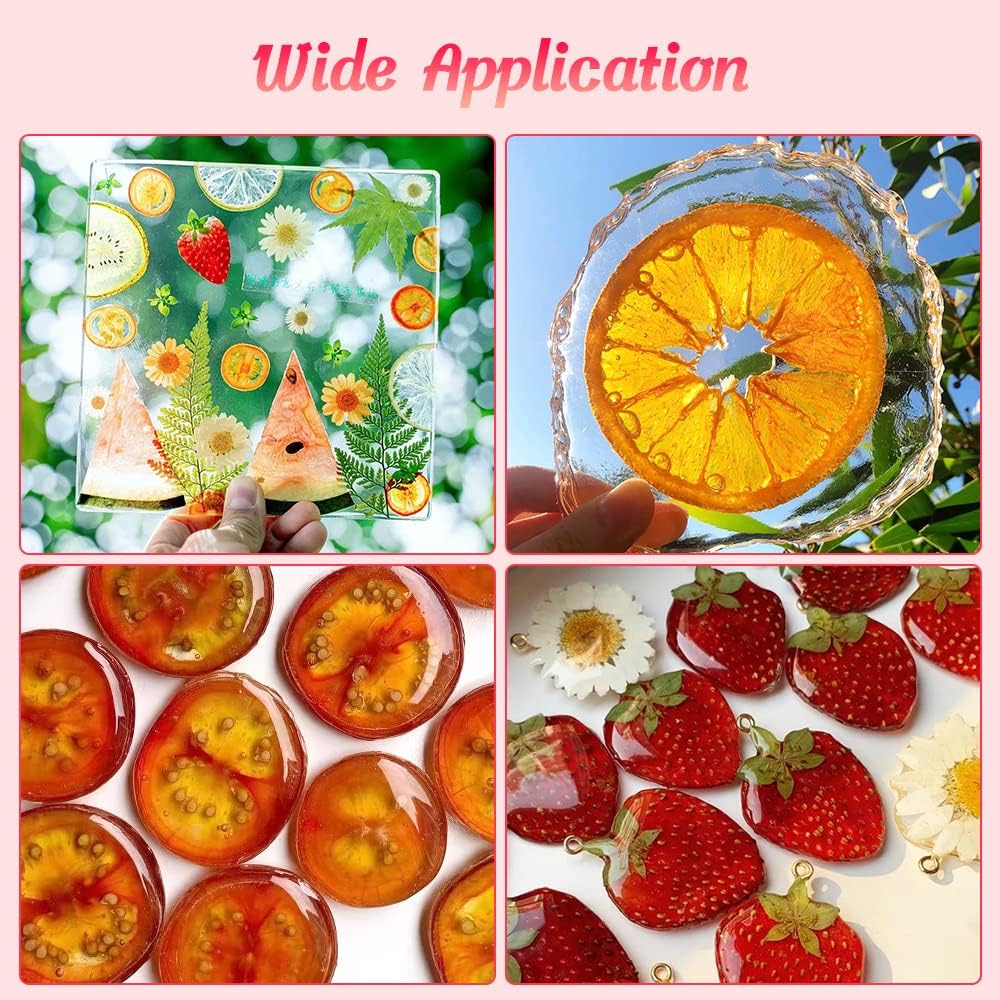 Blaflo Dried Flowers Fruits 60 Pieces Set for Resin Crafts