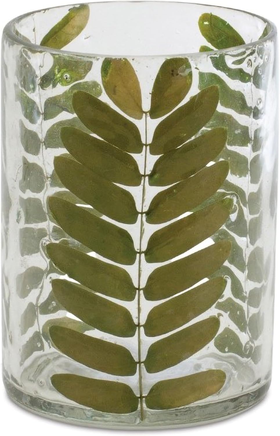 Melrose Dried Leaf Glass Candle Holder Set of 3 1