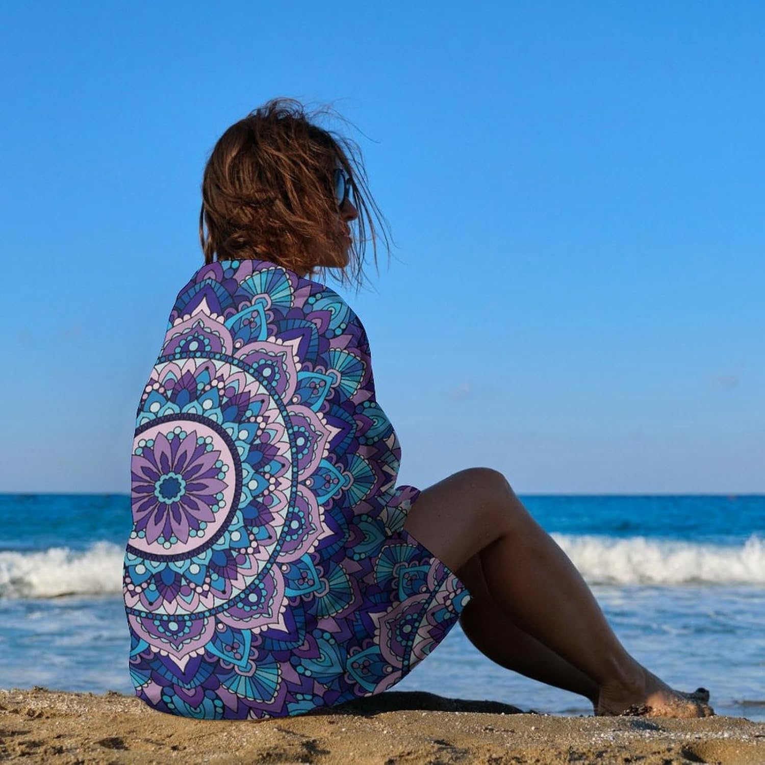 Custom Beach Towel with Image Text Logo for Travel and Bath
