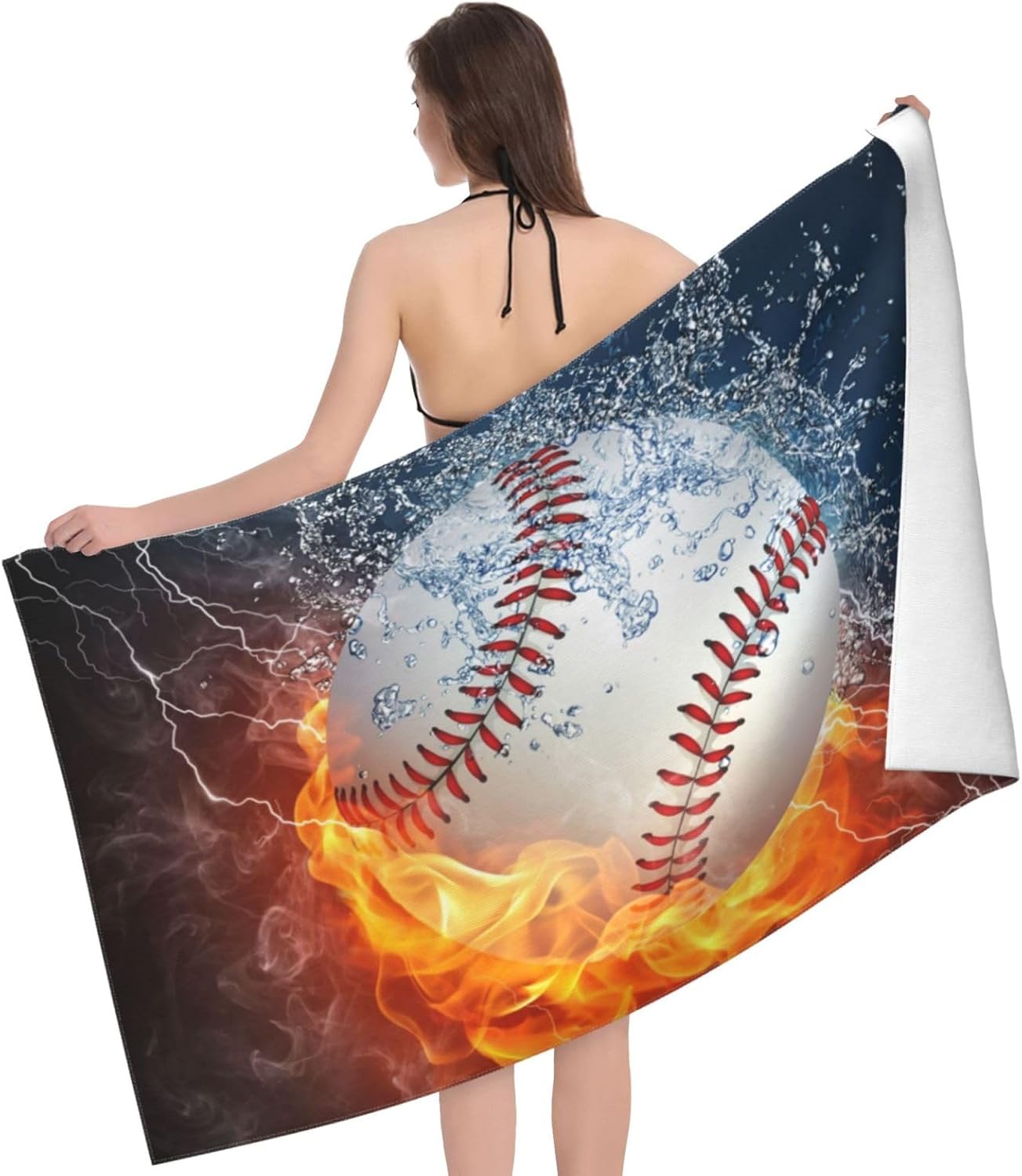 VOOHDDY Large Microfiber Beach Towel for Swimming Pool Travel Camping
