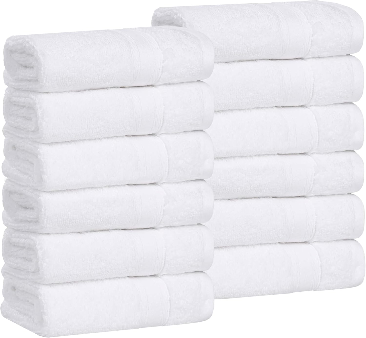 Superior Belmont Zero Twist Cotton Towel Set of 12 White