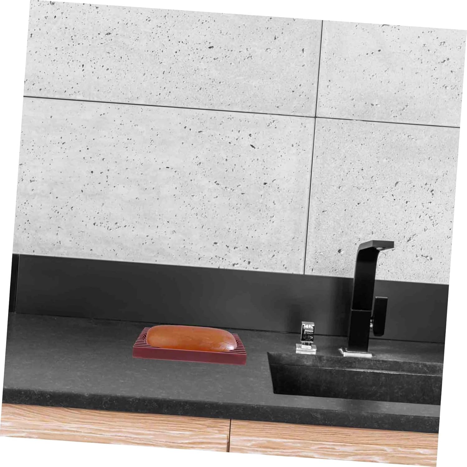 FOYTOKI Sturdy Acrylic Soap Holder for Bathroom Kitchen