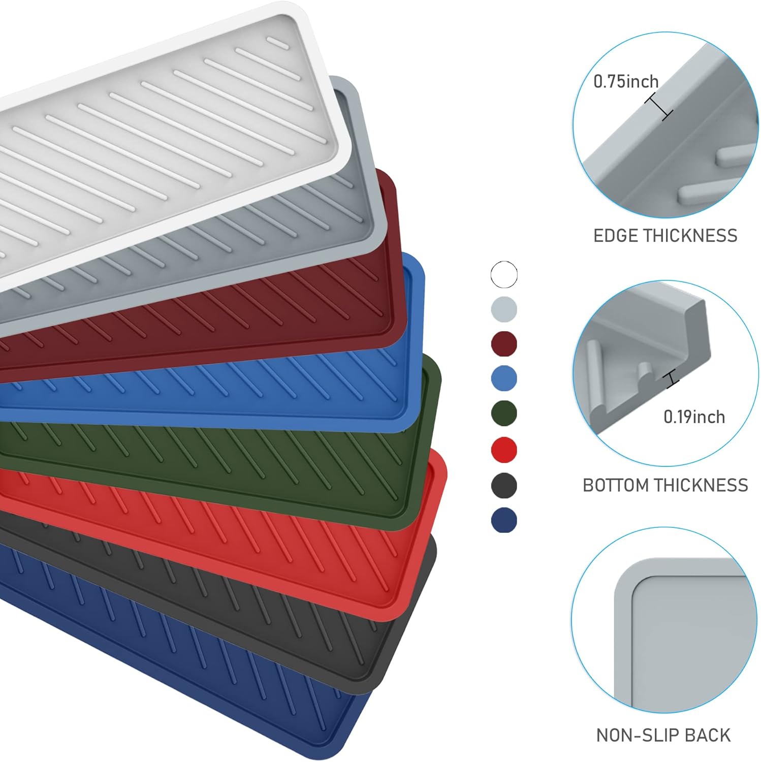 EG-SIPRO Extra Large 12 Silicone Sink Tray Organizer 1