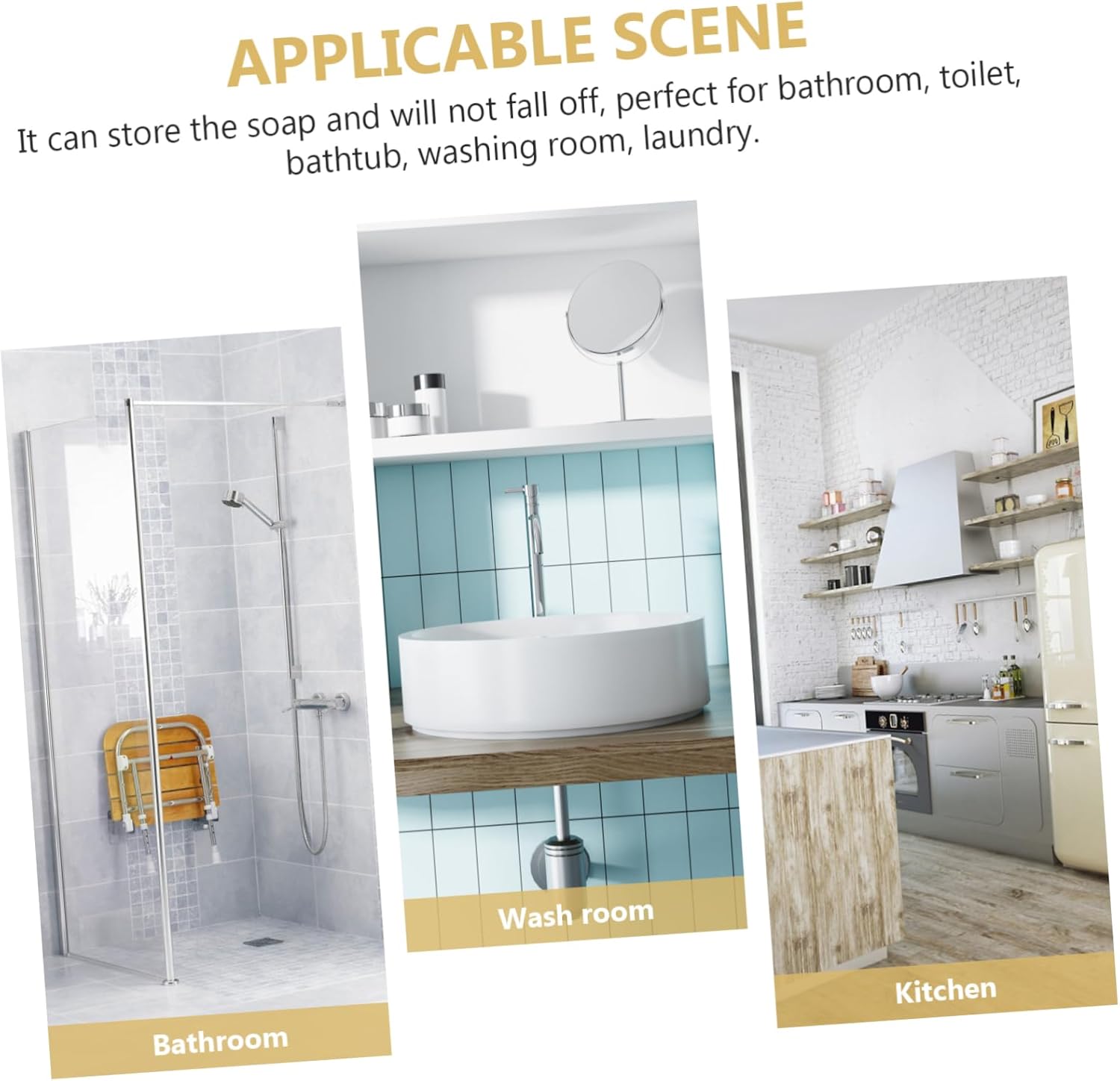 COSMEVIVI Self-Draining Soap Holder for Bathroom Kitchen