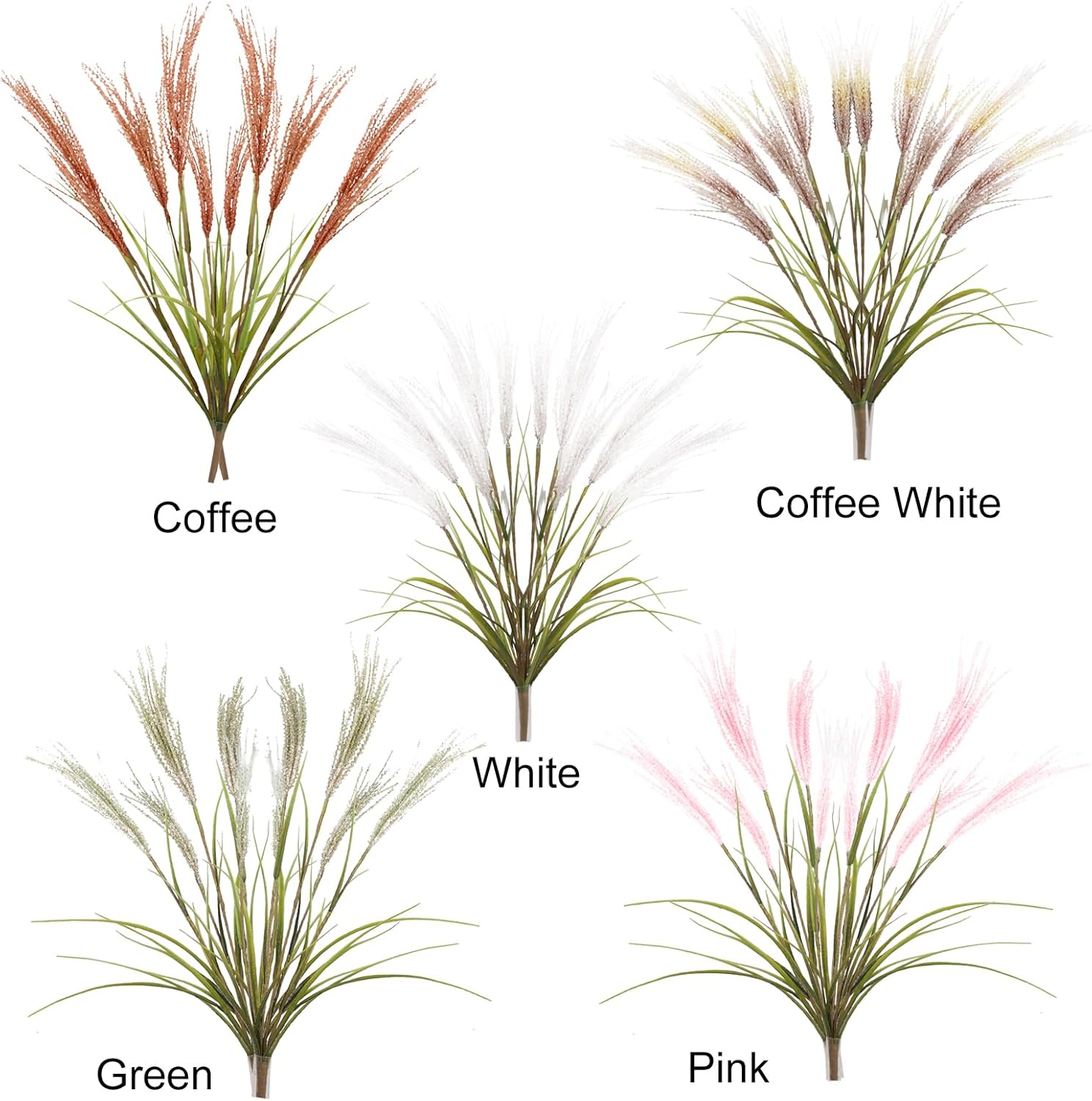 ZHDOKA 2PCS Artificial Reed Plants for Boho Wedding Decor