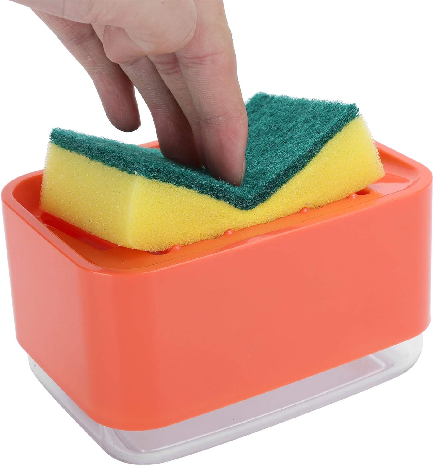 Eujgoov 2 In 1 Soap Pump and Sponge Holder 1