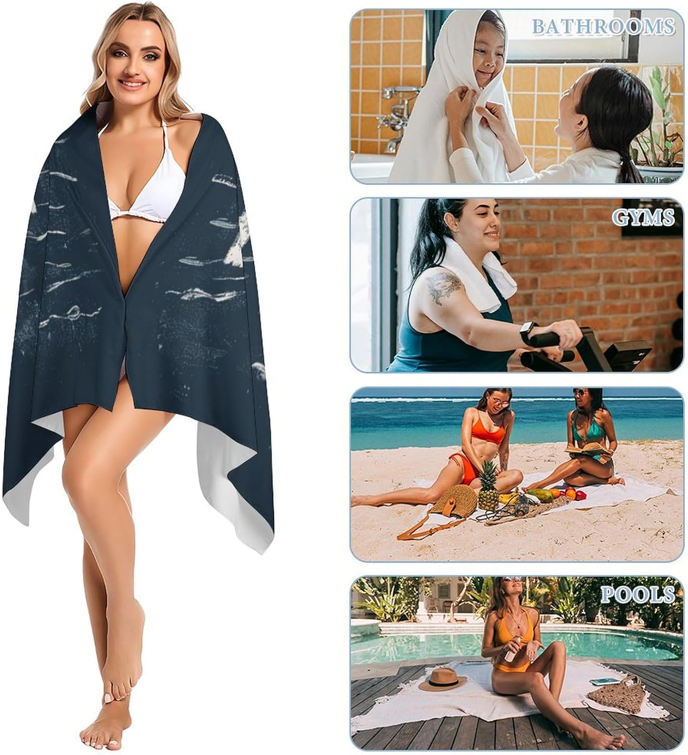 MaSiledy Lake House Beach Towel Fast Dry