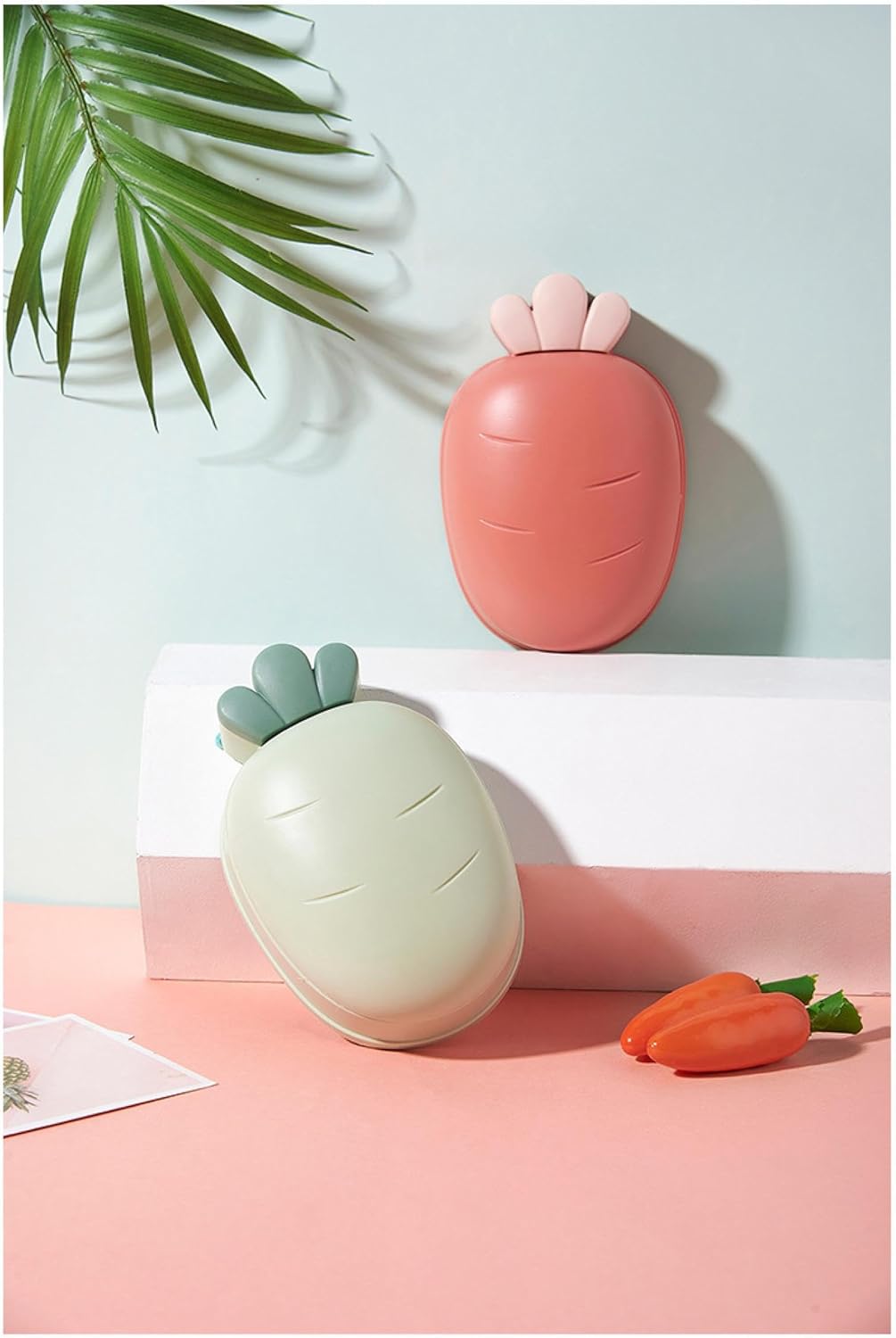 Drain Soap Dish with Lid Double Layer Plastic Holder for Bathroom