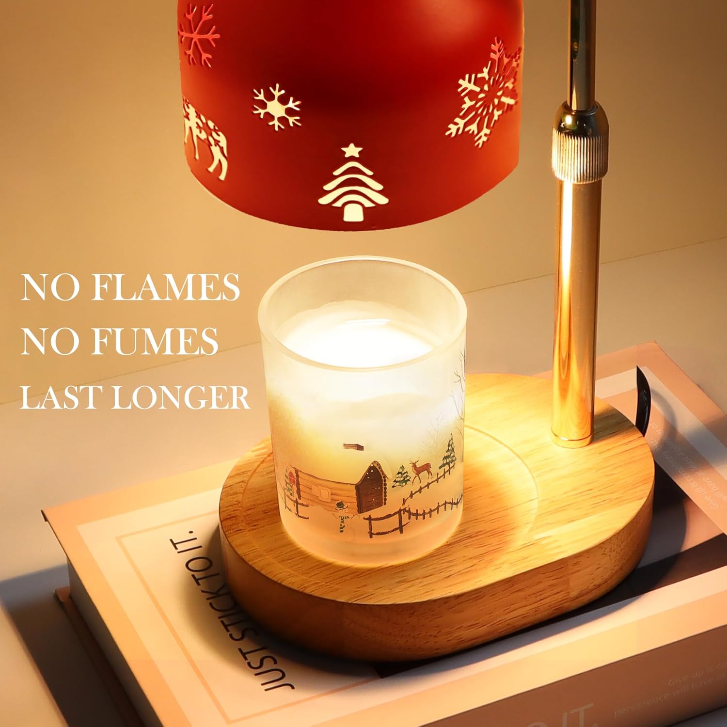 Loowoko Candle Warmer Lamp 2 Bulbs Dimmable with Timer