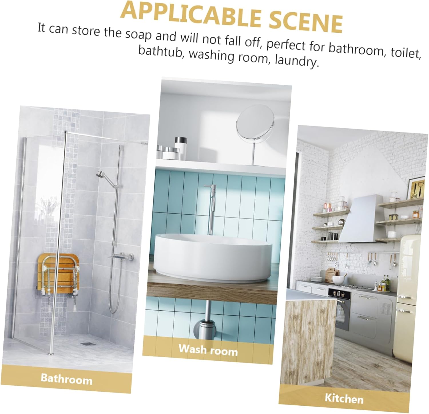 PHENOFICE Bathroom Soap Dish Self-Draining Holder