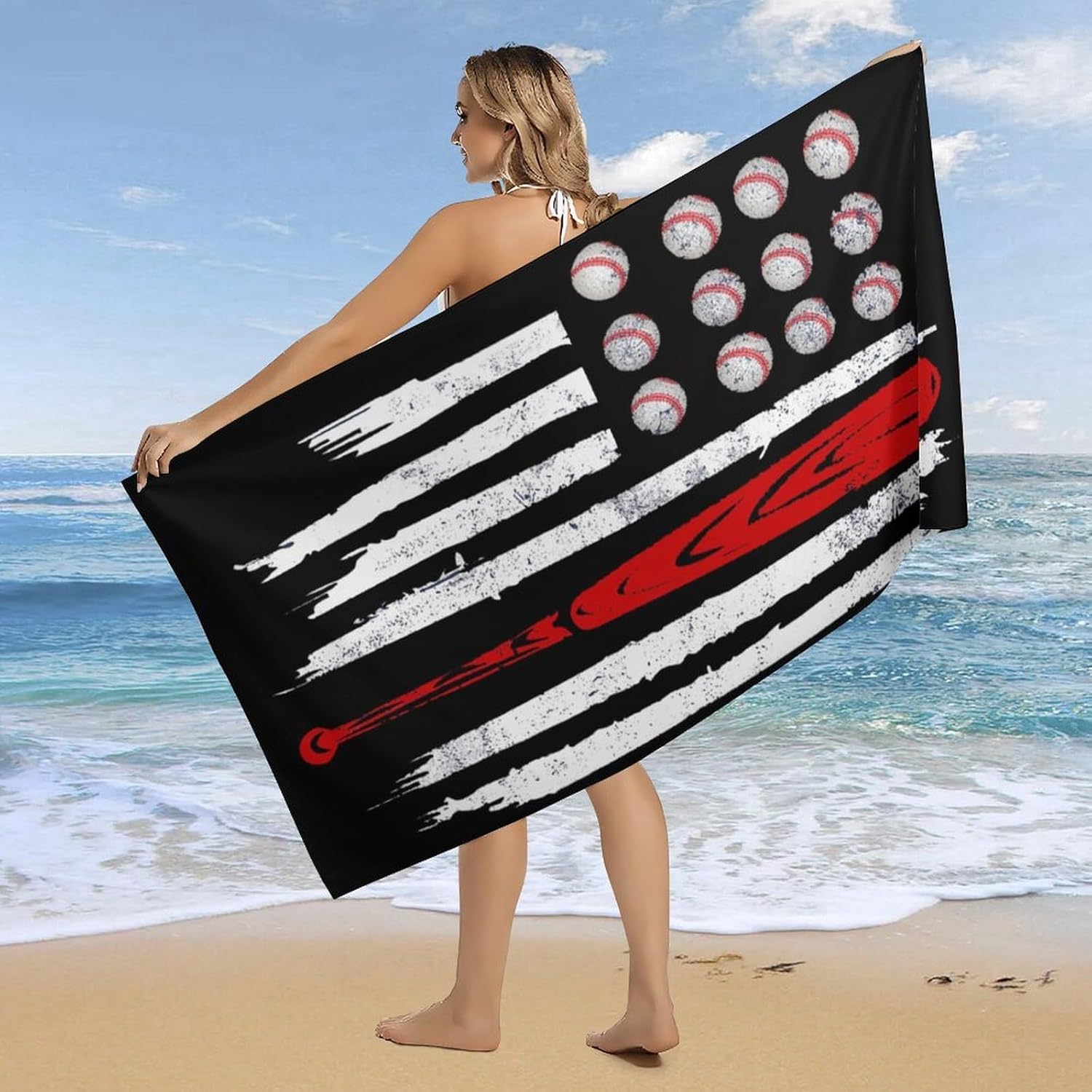 American Flag Microfiber Beach Towel Blanket