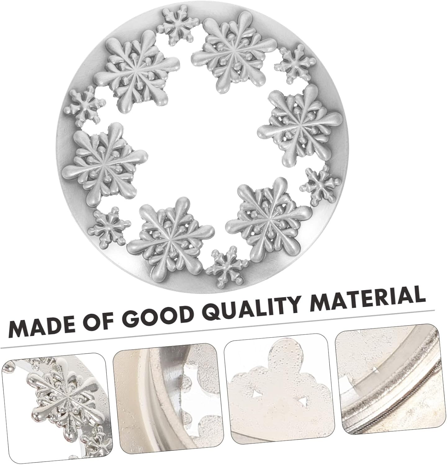 SEWACC Snowflake Candle Lid - Zinc Alloy Christmas Decor